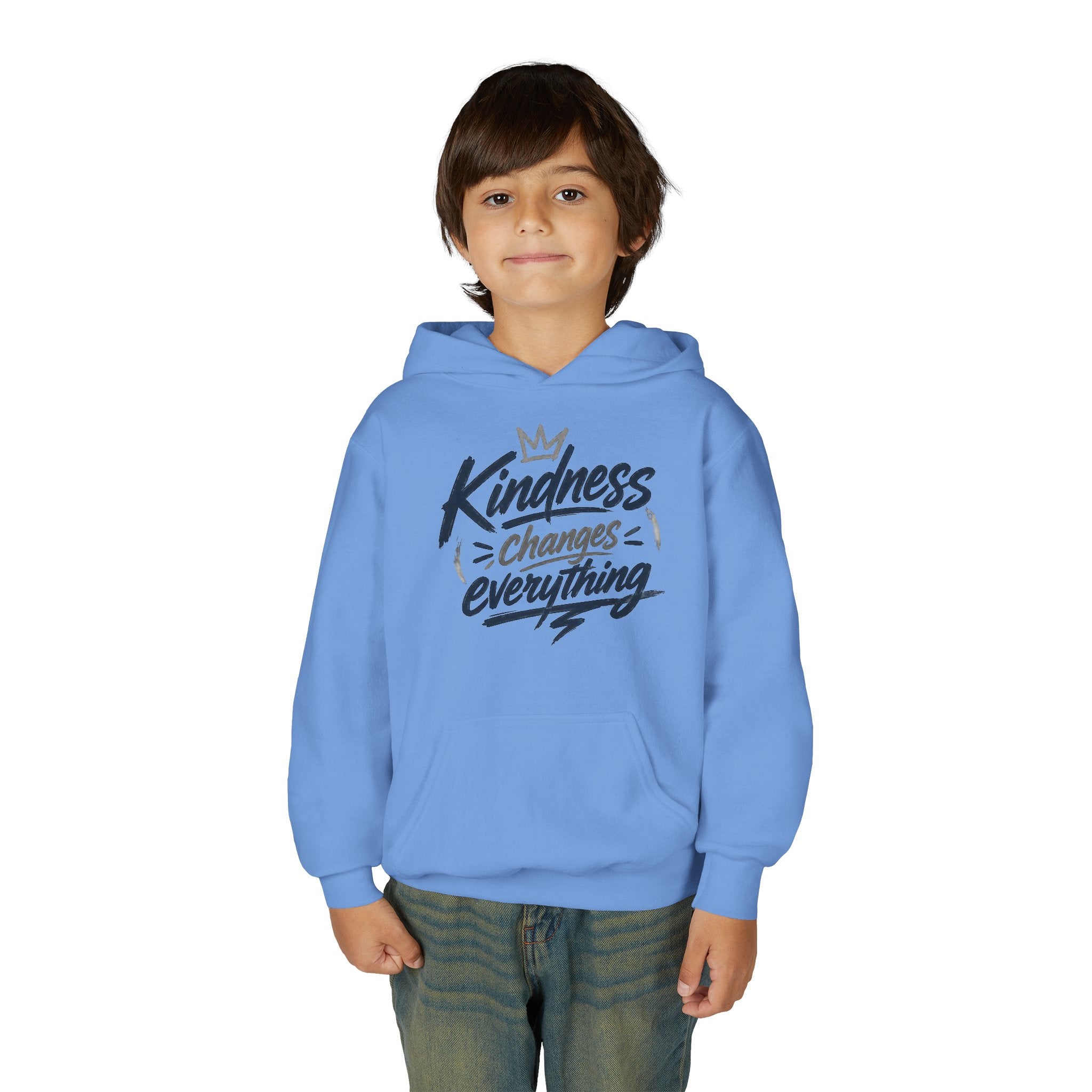 Youth Hoodie – “Kindness Changes Everything” Inspirational Kids Pullover