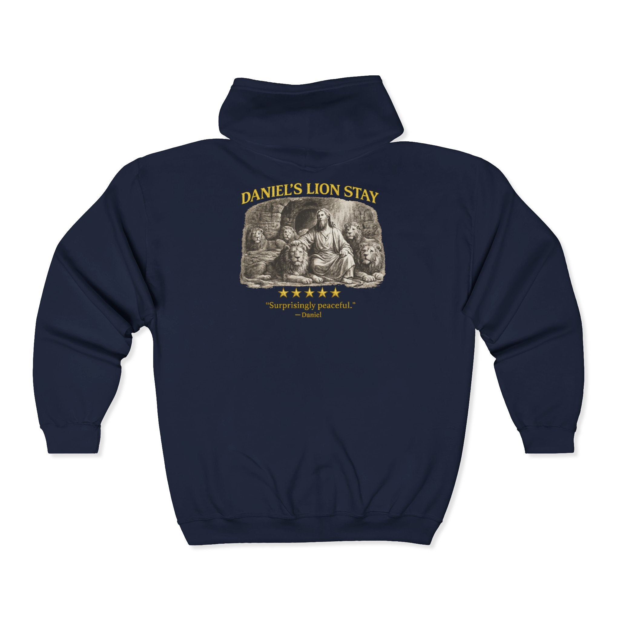 Daniel – Full-Zip Hoodie | Lion’s Den Vintage Graphic – Five-Star Faith Series