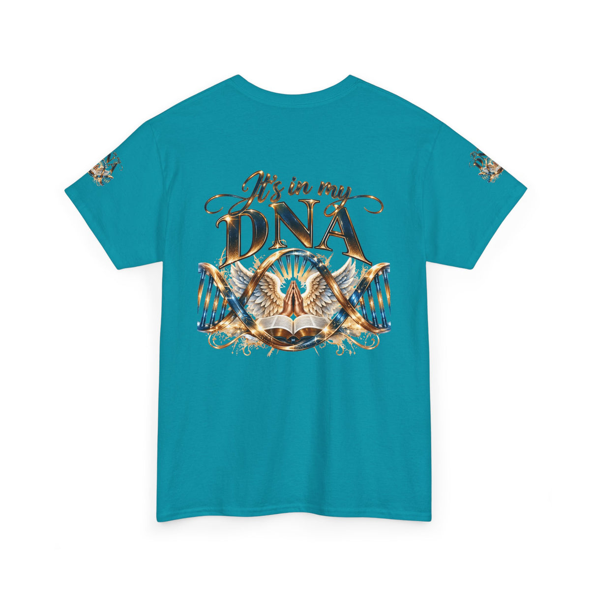 It's in My DNA Christian T-Shirt – Bible, Praying Hands & Angel Wings | Gildan Heavy Cotton Tee | Unisex