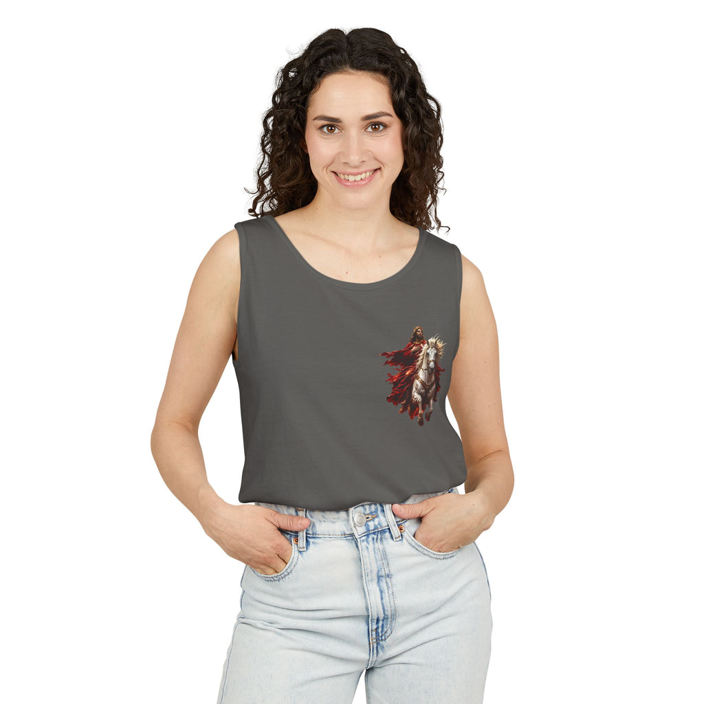 Jesus Second Coming Tank Top | Jesus on White Horse Christian Tank | Inspirational Faith Apparel