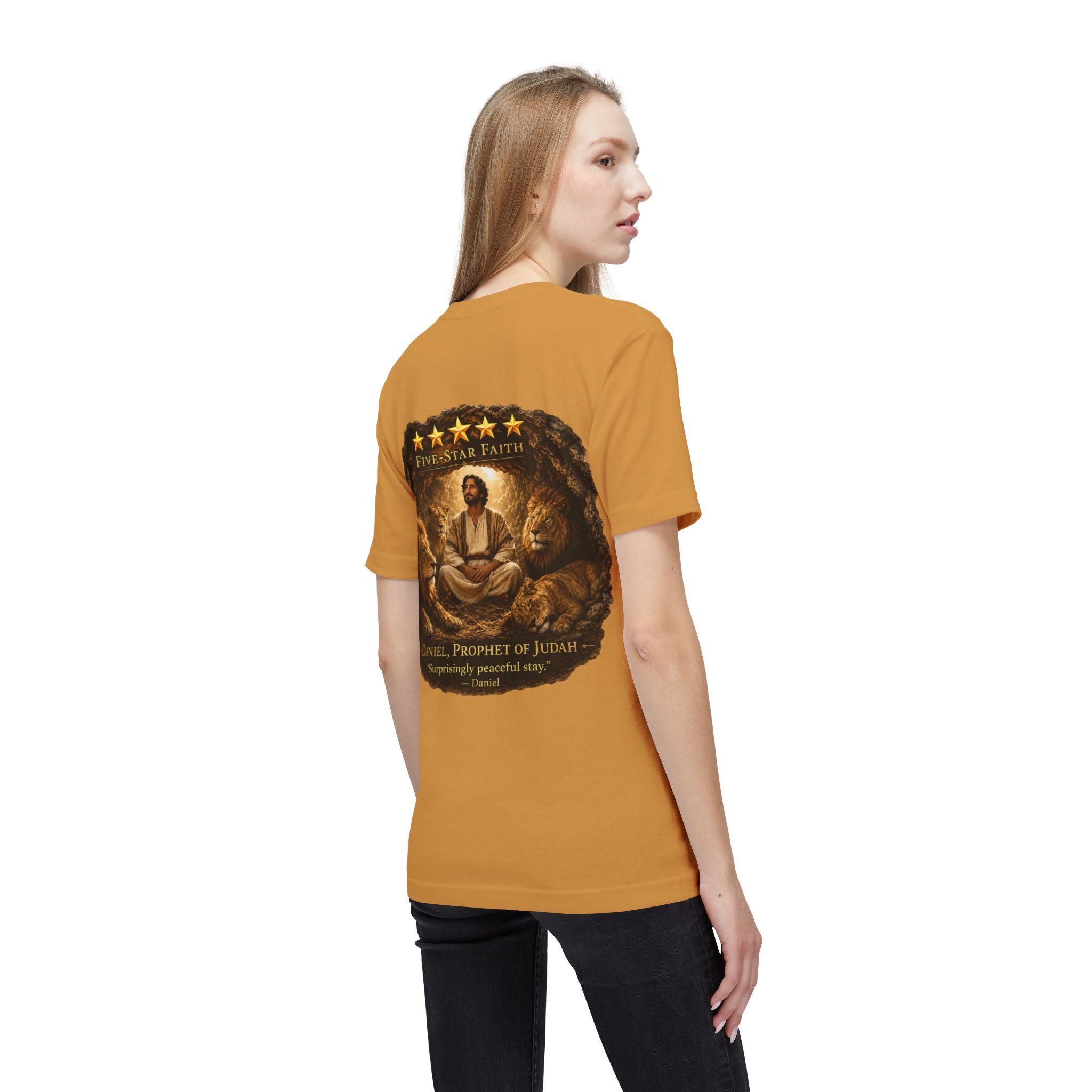 Daniel Review "Stay" Christian T-Shirt — Faith-Based Lion Design