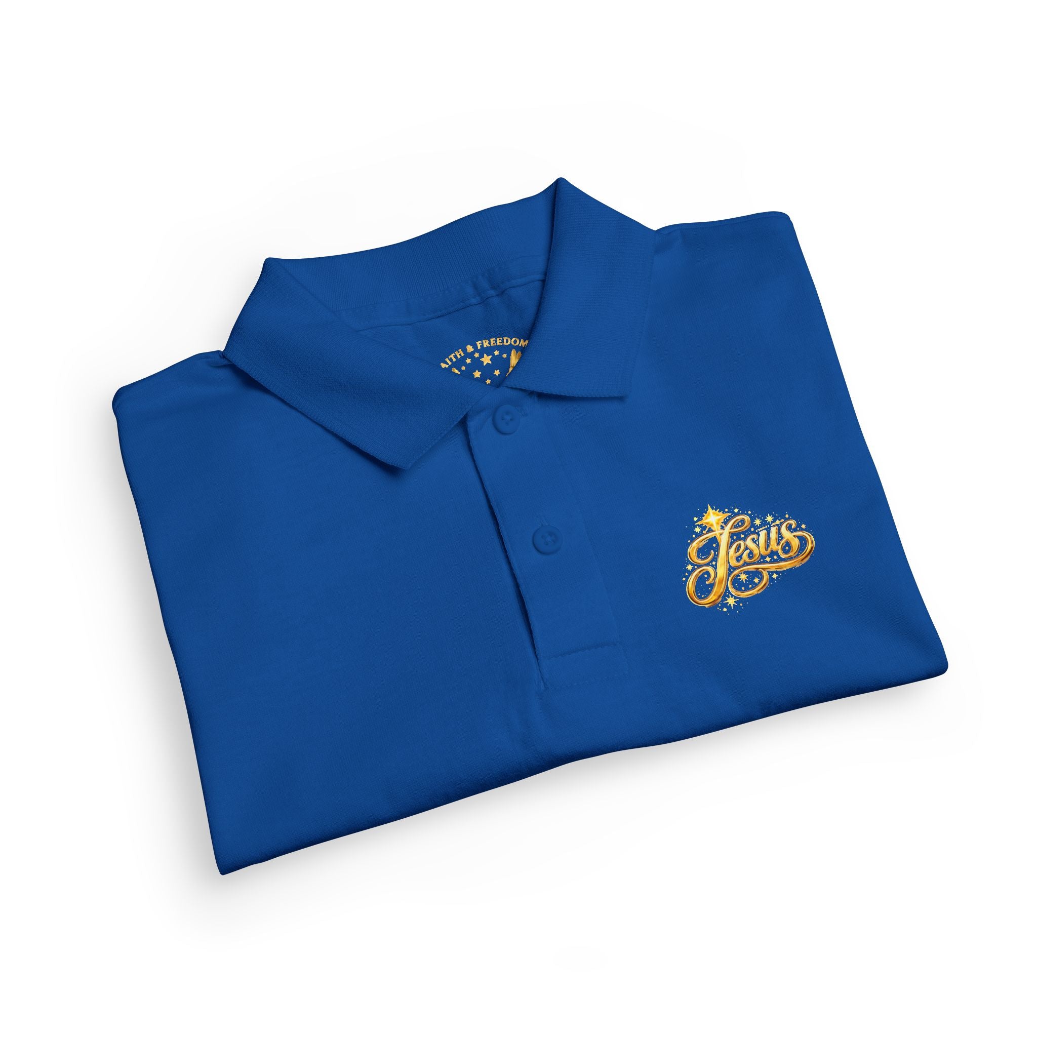 Kids Jesus Gold Nugget Polo – Youth Christian Faith Shirt | Church & Dress Casual Polo