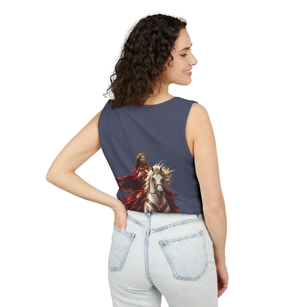 Jesus Second Coming Tank Top | Jesus on White Horse Christian Tank | Inspirational Faith Apparel