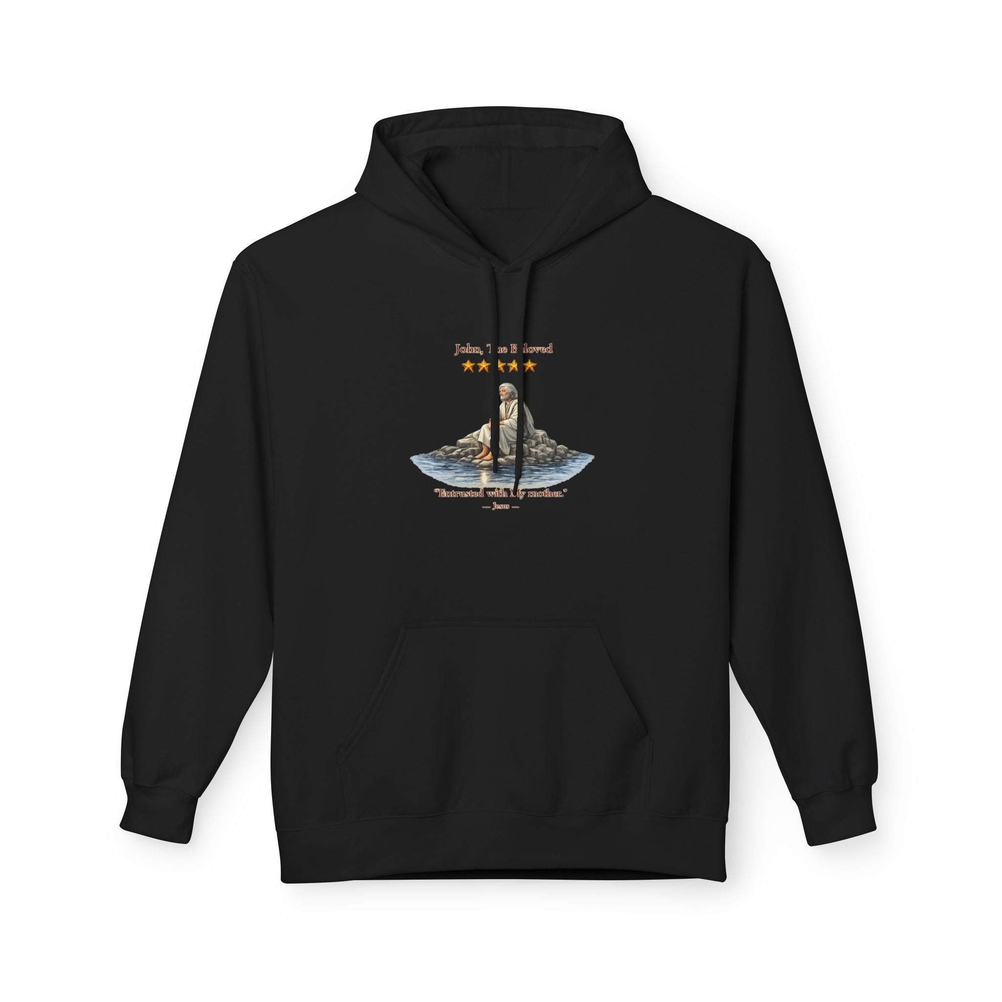 "John, the Beloved' review, by Jesus"-Unisex Midweight Softstyle Fleece Hoodie