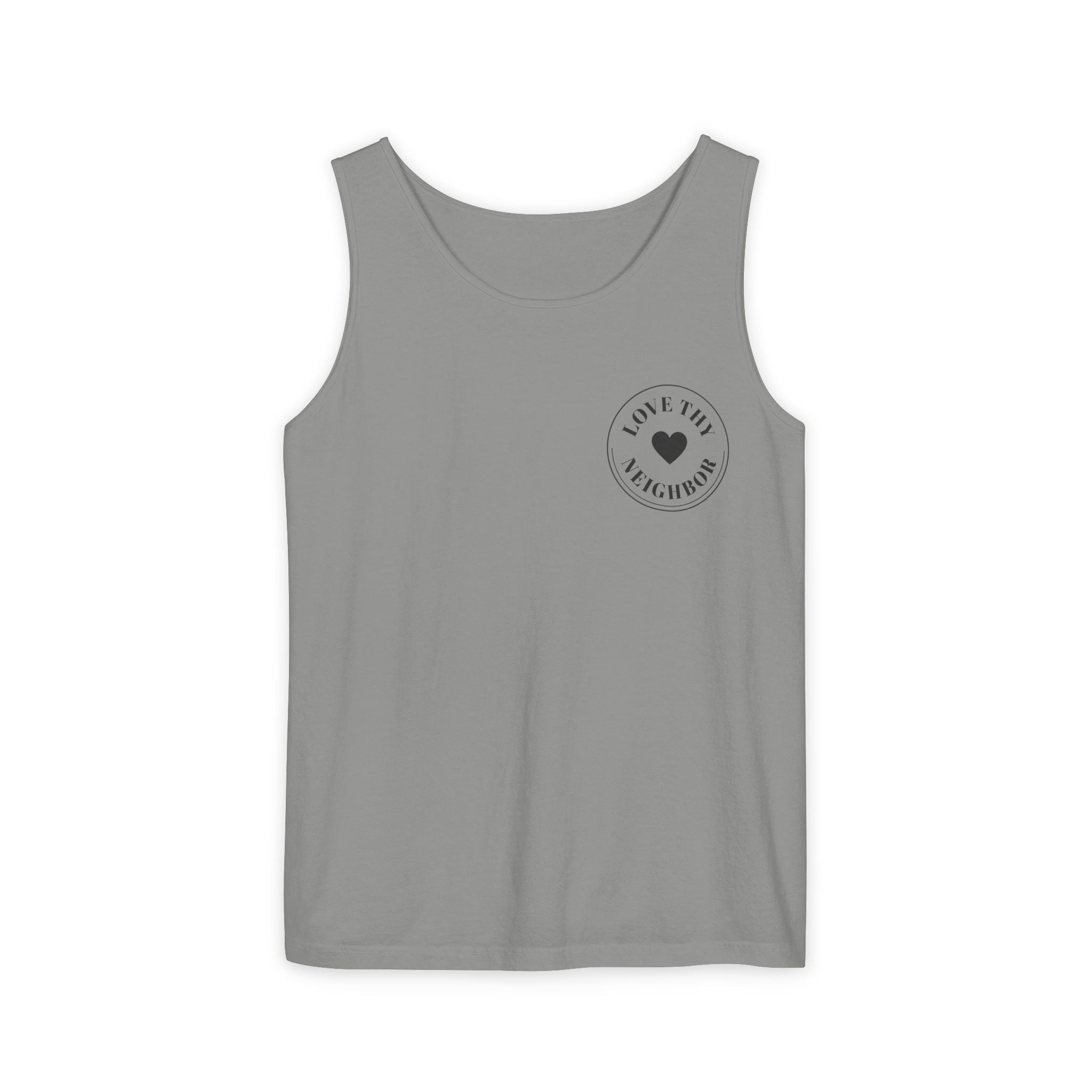 Love Thy Neighbor Anyway Garment-Dyed Tank Top | Vintage Christian Cotton Tank | LPA Monogram Apparel