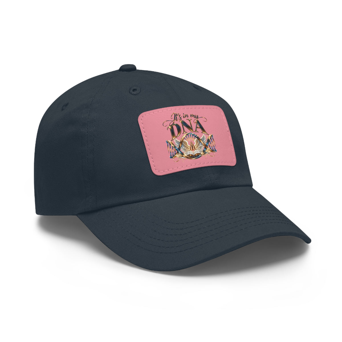 It's in My DNA Christian Dad Hat – Faith-Inspired Faux Leather Patch Baseball Cap