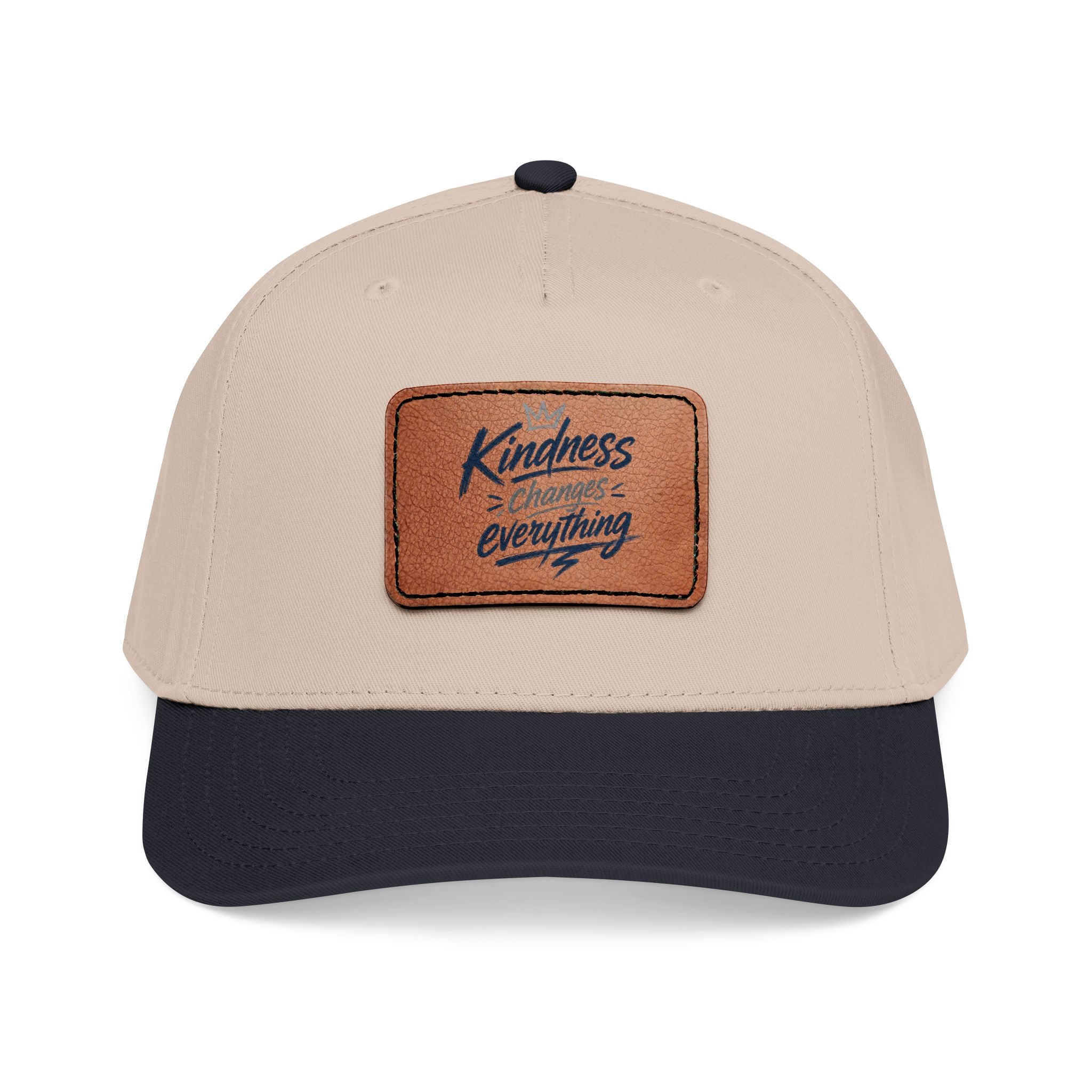 Kindness Changes Everything Leather Patch Hat | Inspirational Baseball Cap | Vintage Style Faith Apparel