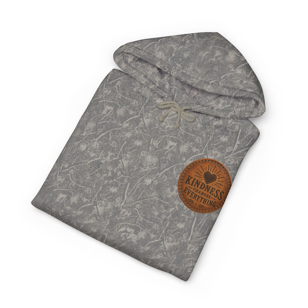 Kindness Changes Everything Heavyweight Hoodie | Vintage Patch Christian Hoodie | Inspirational Fleece Sweatshirt