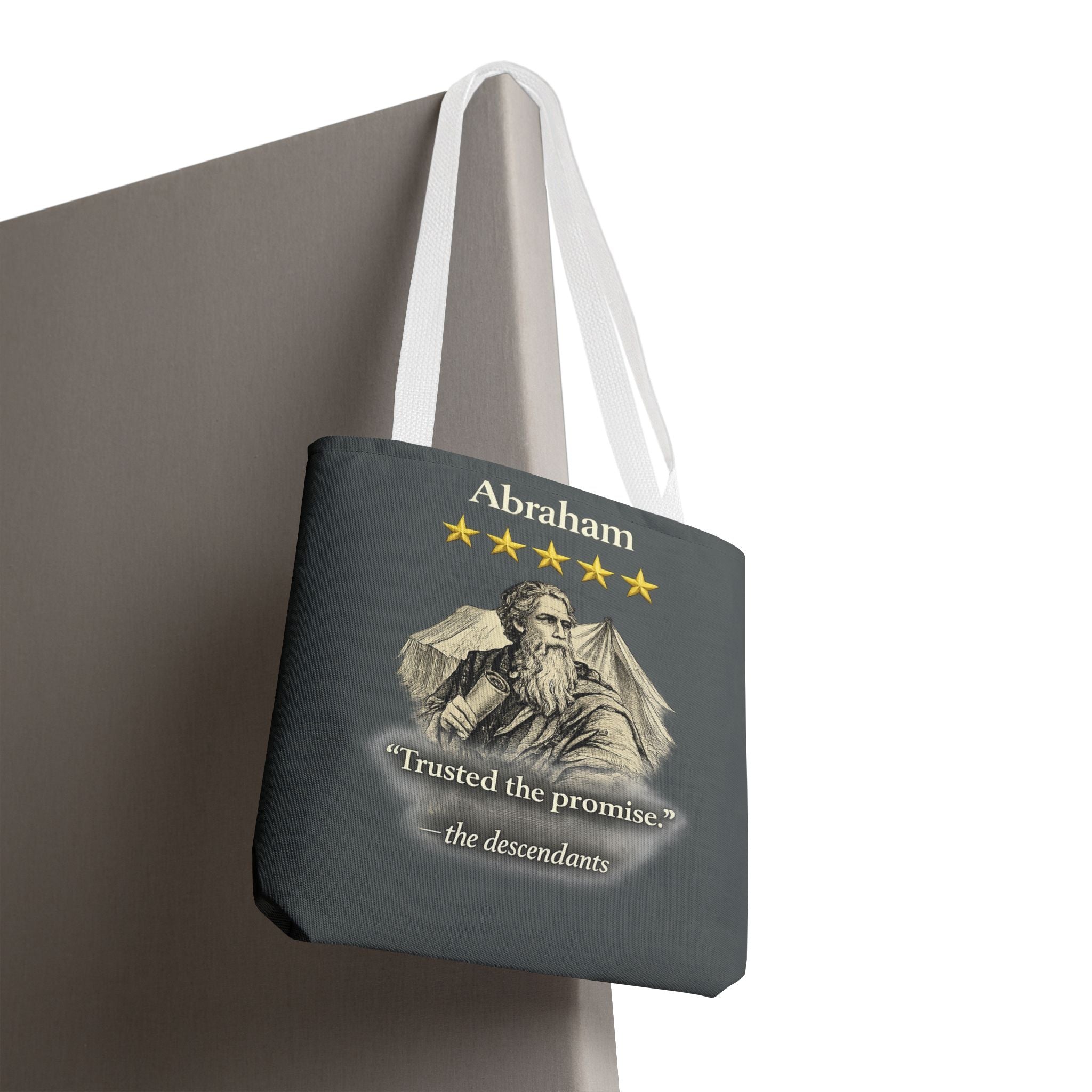 Abraham – Tote Bag | “Trusted the Promise” Patriarch Graphic – Five-Star Faith Series
