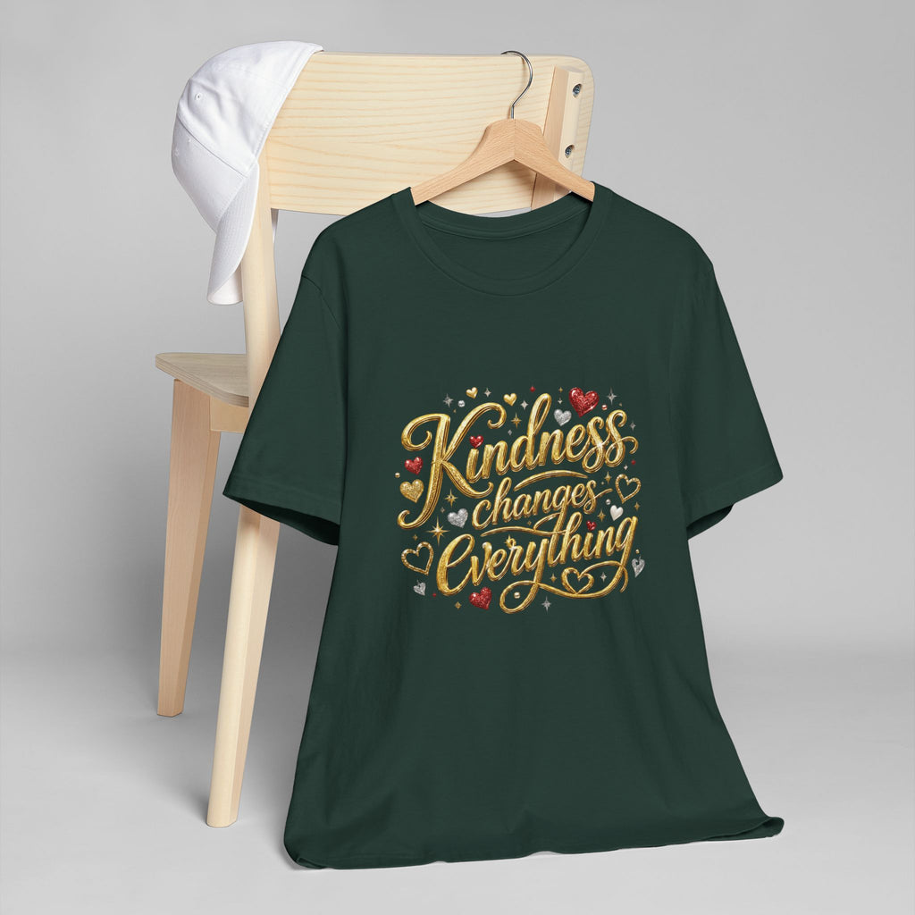 Kindness Changes Everything T-Shirt | Inspirational Script Graphic Tee | Soft Everyday Kindness Shirt