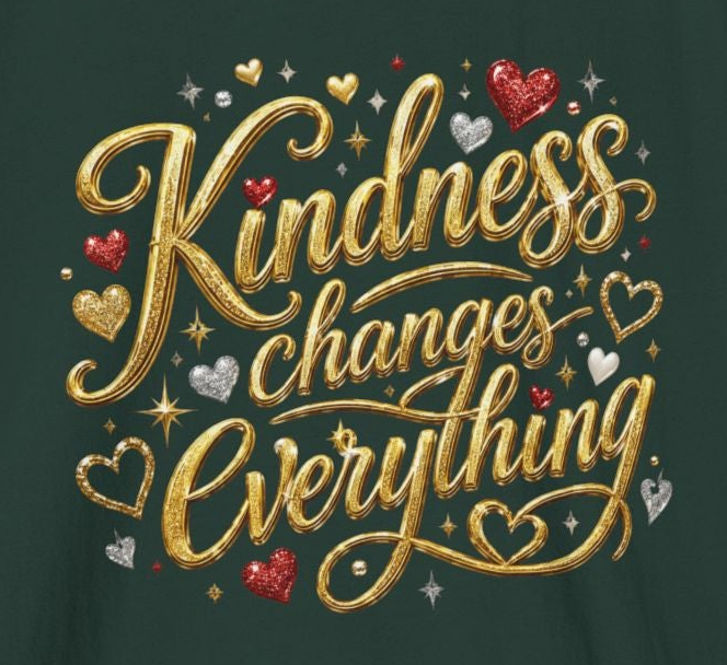 Kindness Changes Everything T-Shirt | Inspirational Script Graphic Tee | Soft Everyday Kindness Shirt