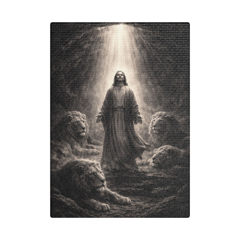 Daniel in the Lions’ Den Canvas — Biblical Wall Art | Christian Scripture Canvas