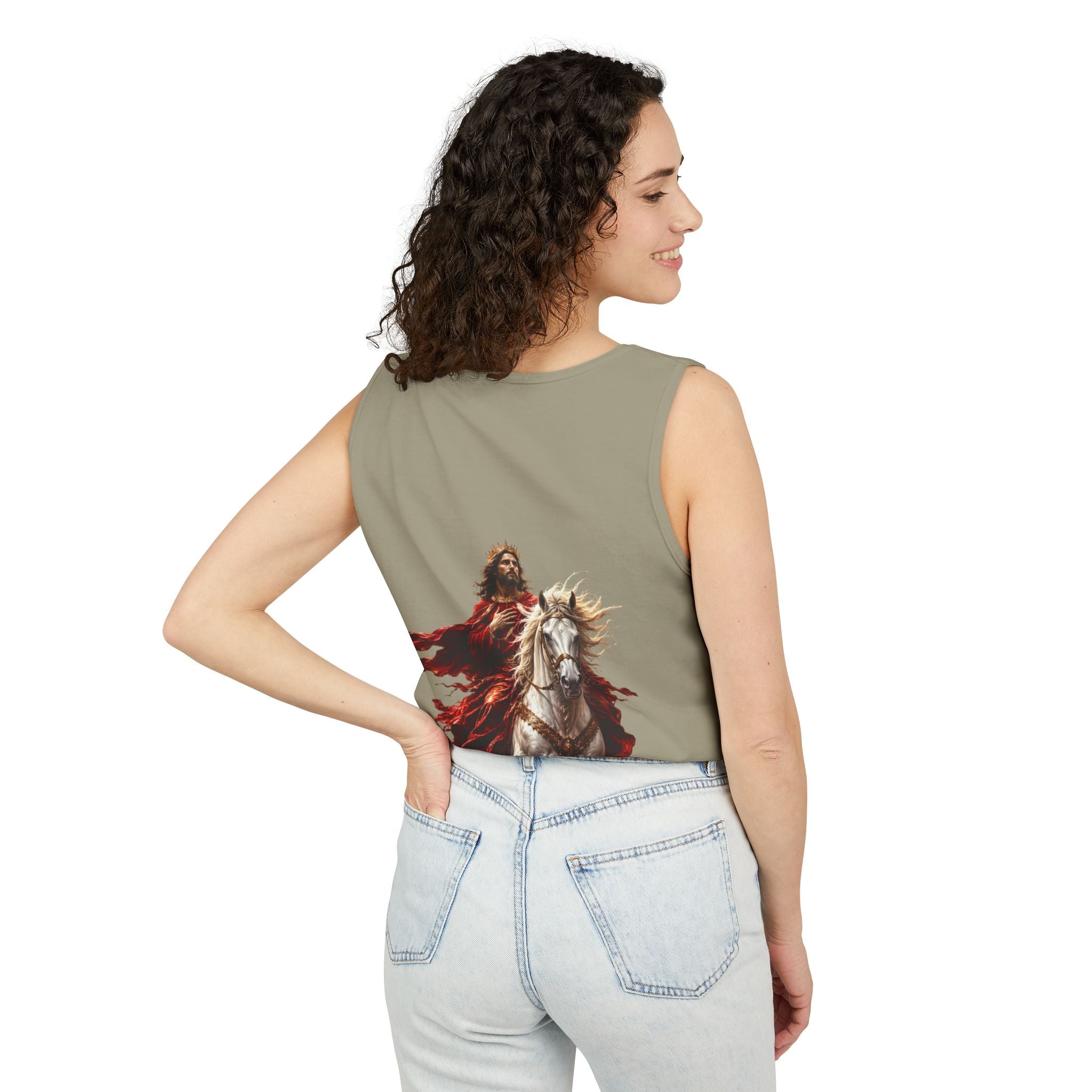 Jesus Second Coming Tank Top | Jesus on White Horse Christian Tank | Inspirational Faith Apparel