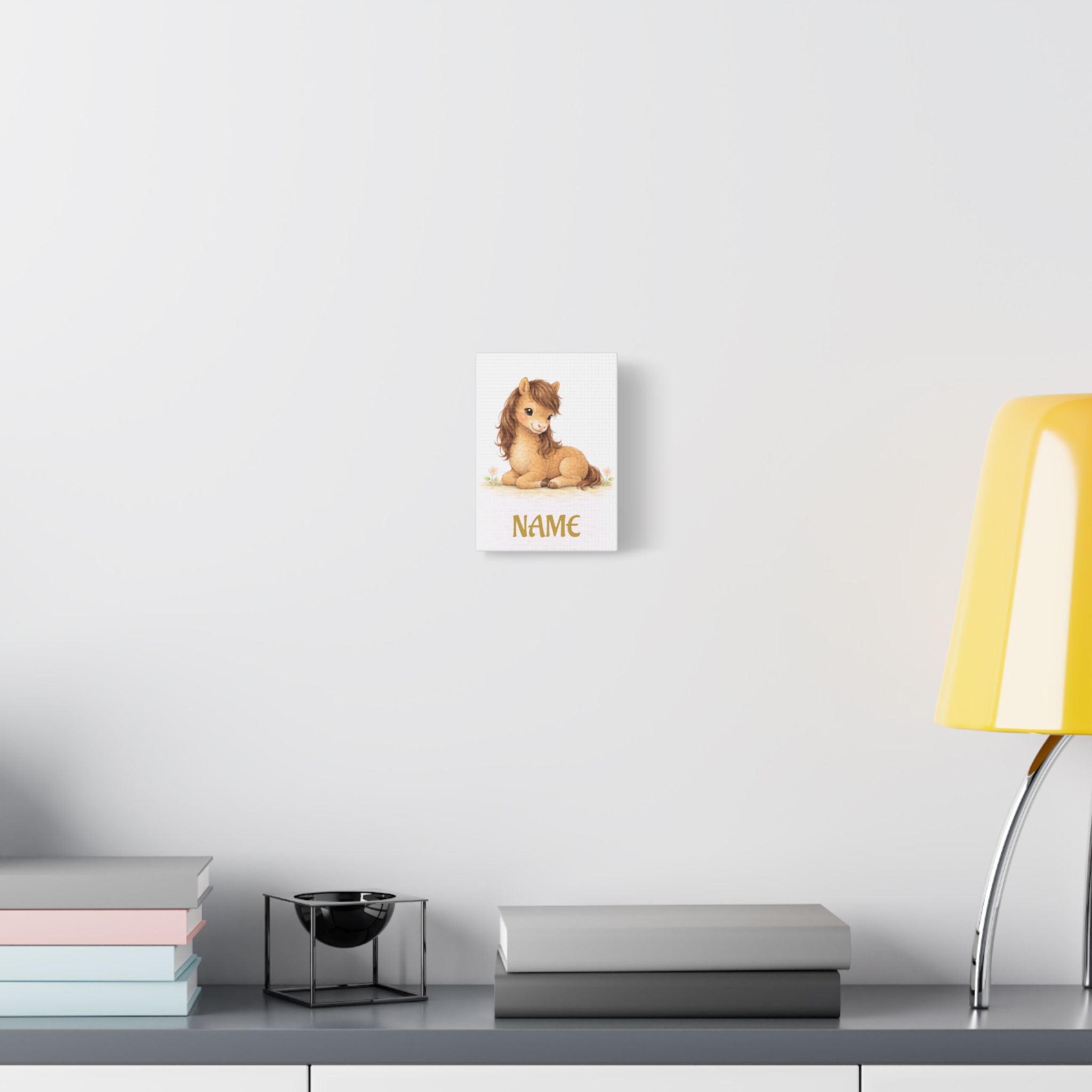 Personalized Foal Canvas — Custom Name Nursery Wall Art