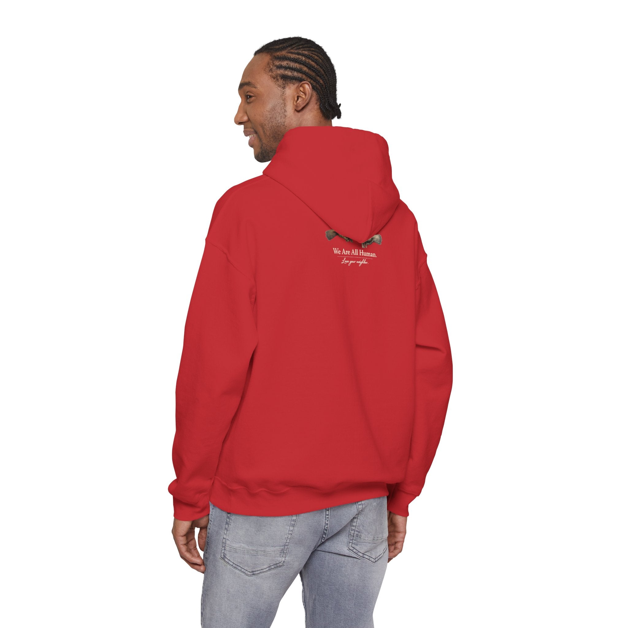 “Love People Anyway” Hoodie – Inspirational Script Graphic Sweatshirt | Compassion Message Pullover