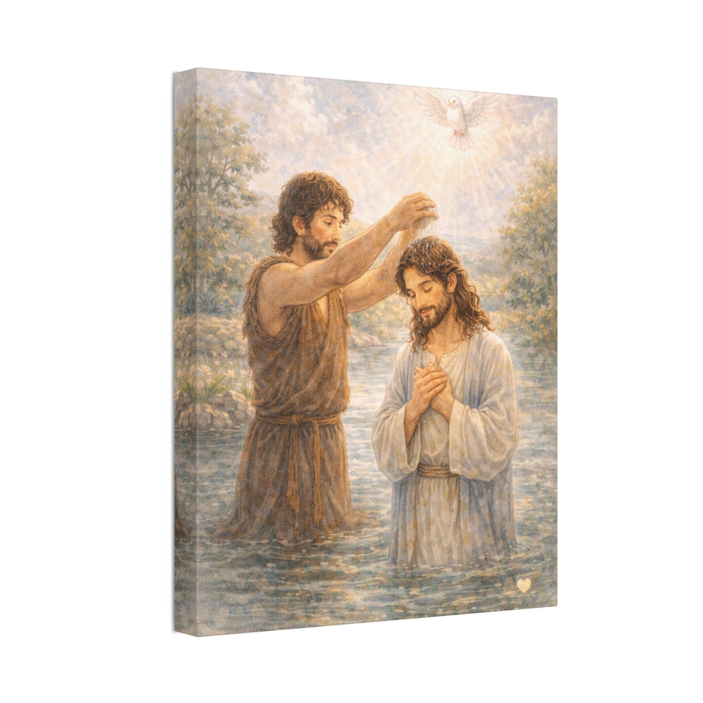 Jesus Is God’s Beloved Son Canvas — Baptism of Jesus (Matthew 3:17)