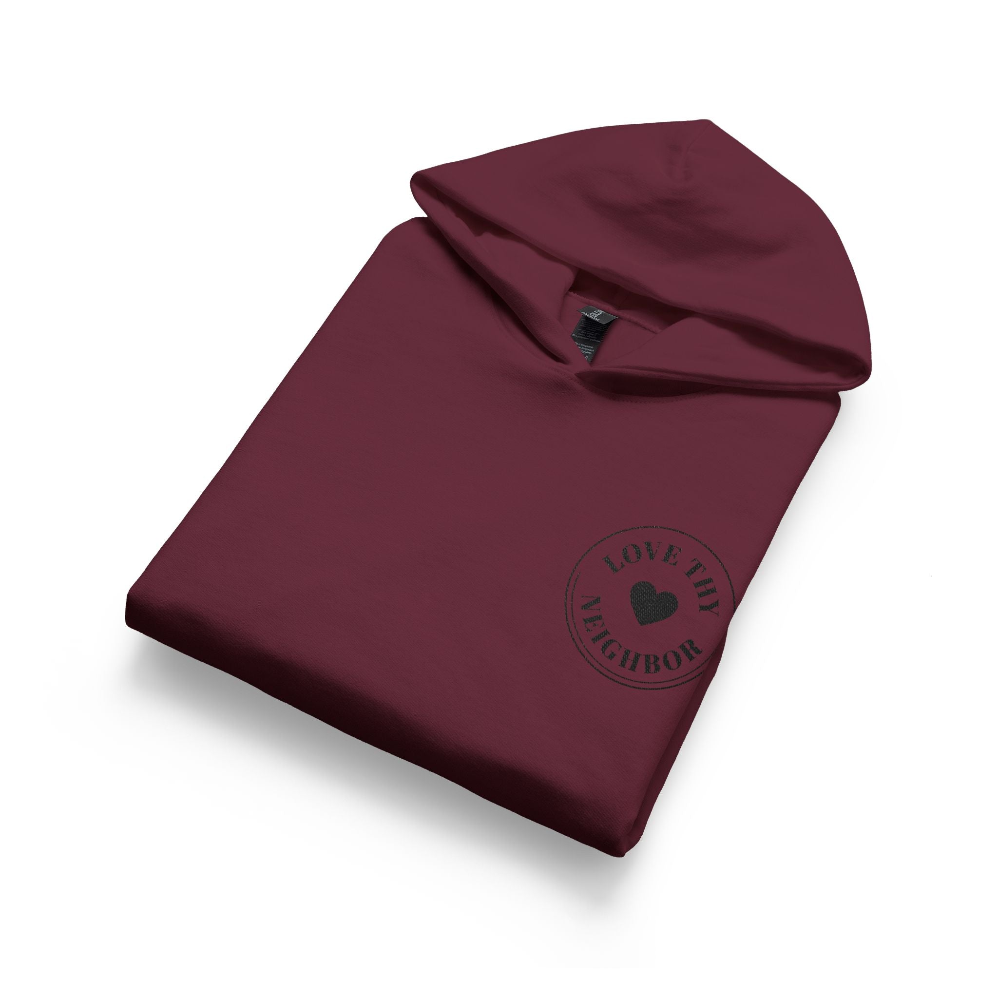 Youth Hoodie — 'Love Tiny Friendships' Heart Chest Logo