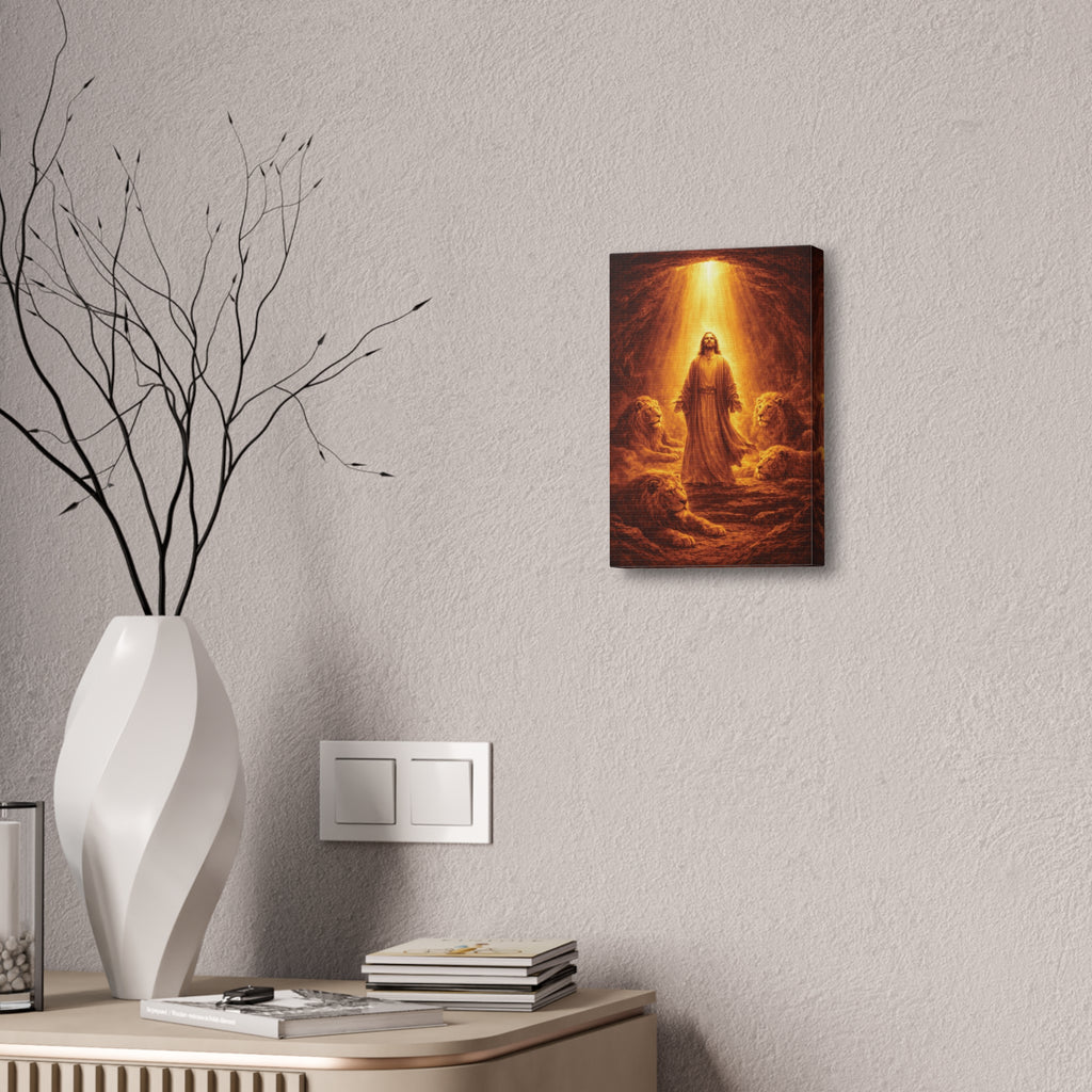 Lion of Judah – Daniel and the Lions Canvas Print | Christian Wall Art of Faith and Courage