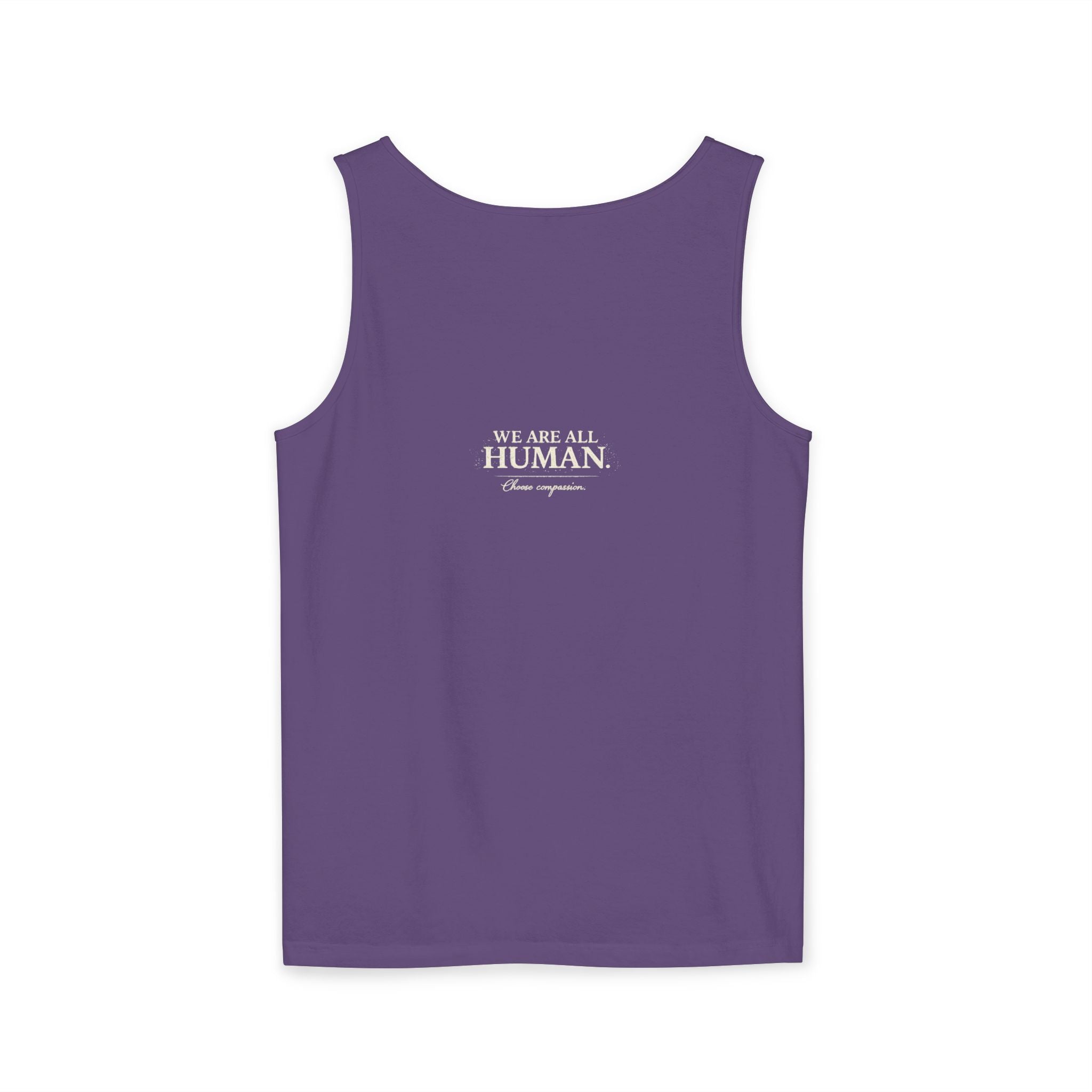 “Every Heart Beats the Same” Vintage Surf Tank Top – Garment-Dyed Coastal Unity Tank