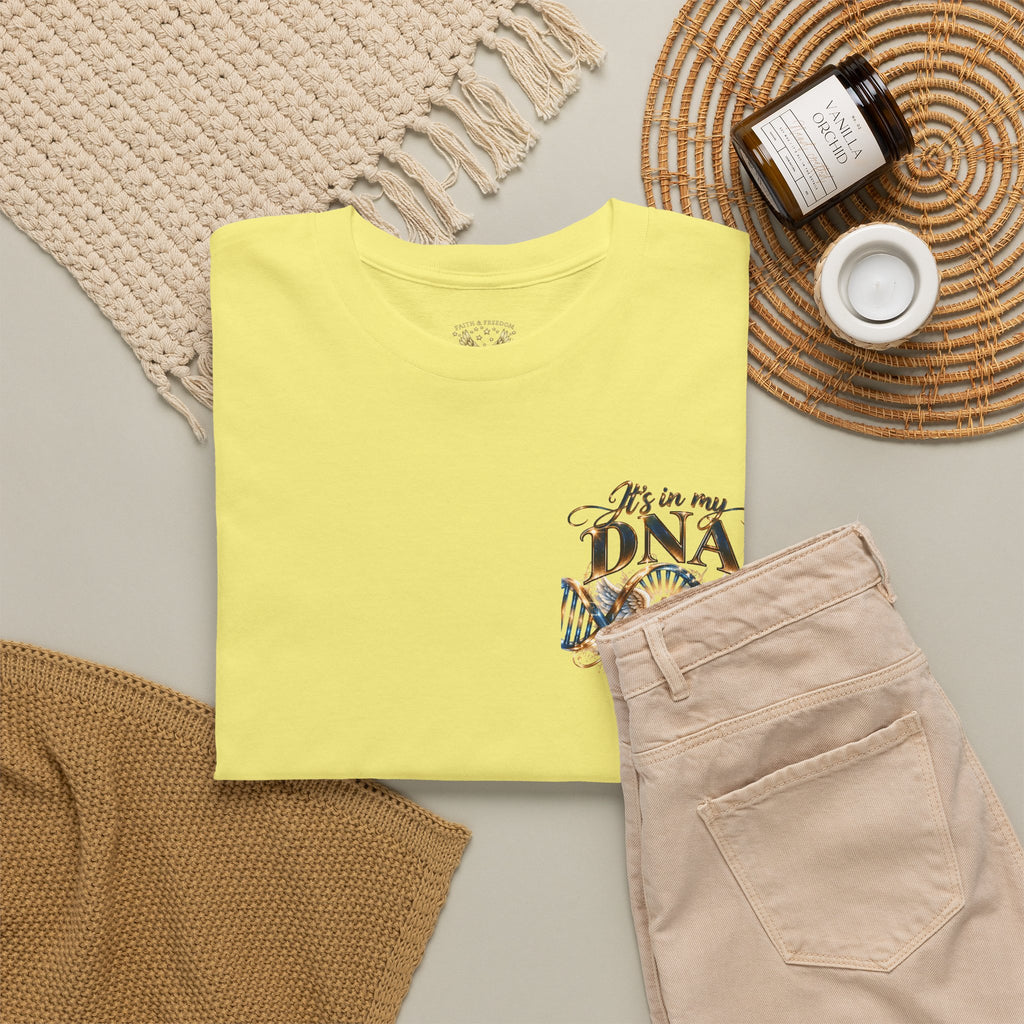 It's in My DNA Christian T-Shirt – Bible, Praying Hands & Angel Wings | Gildan Heavy Cotton Tee | Unisex