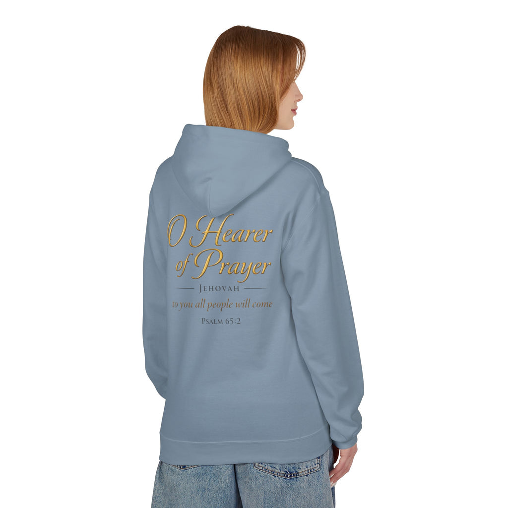 Prayer Hoodie – “O Hearer of Prayer” Psalm 65:2 Christian Pullover | Faith & Freedom Creations