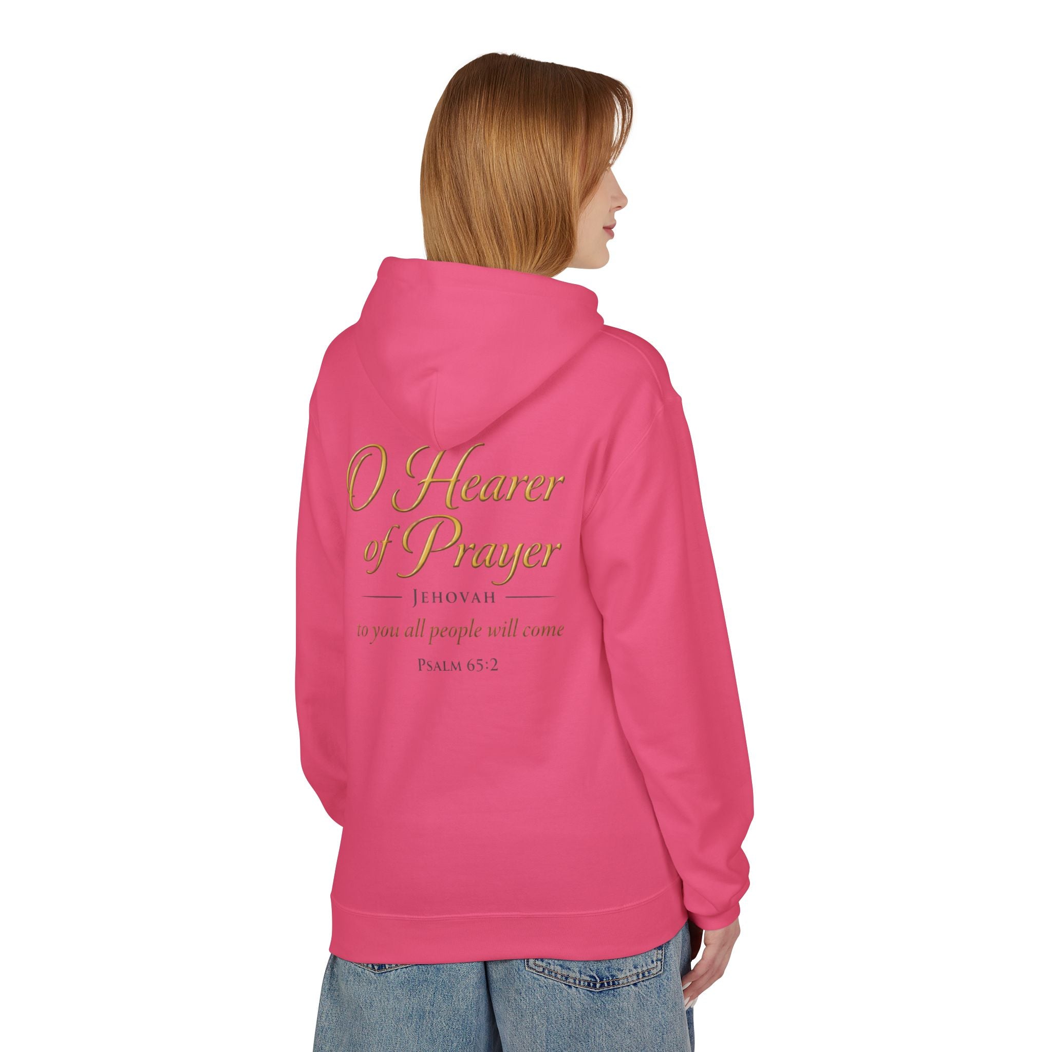 Prayer Hoodie – “O Hearer of Prayer” Psalm 65:2 Christian Pullover | Faith & Freedom Creations