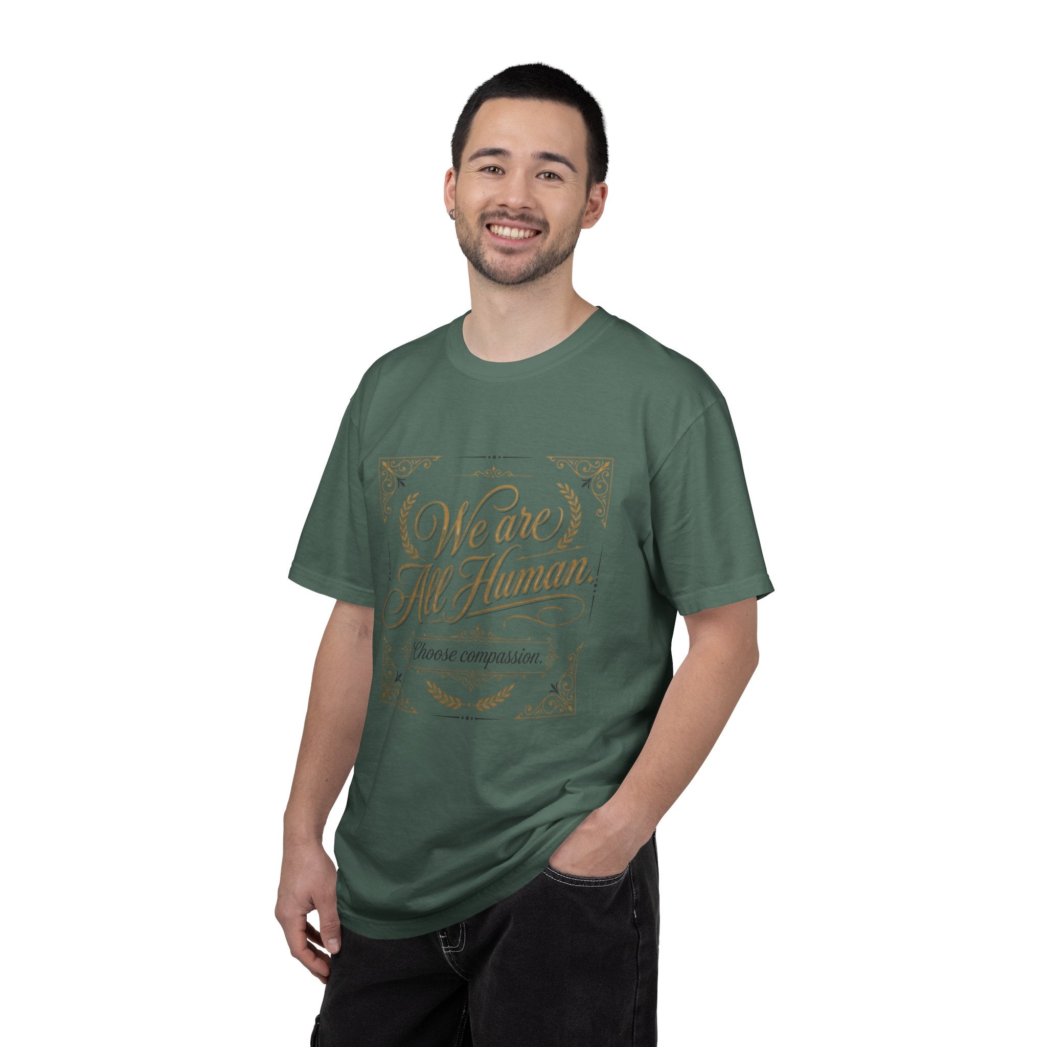 We Are All Human T-Shirt – “Choose Compassion” Inspirational Graphic Tee