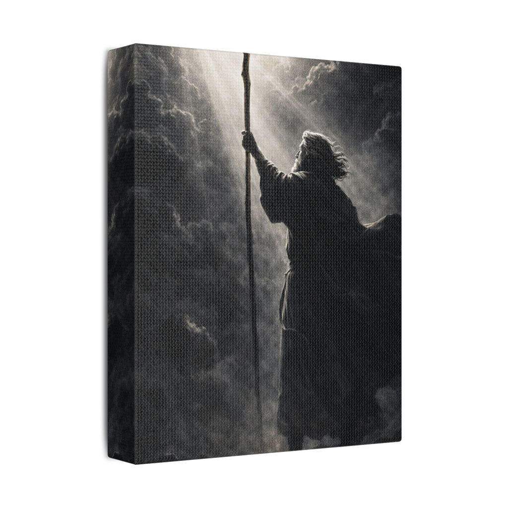Moses Canvas — Monochrome Biblical Wall Art