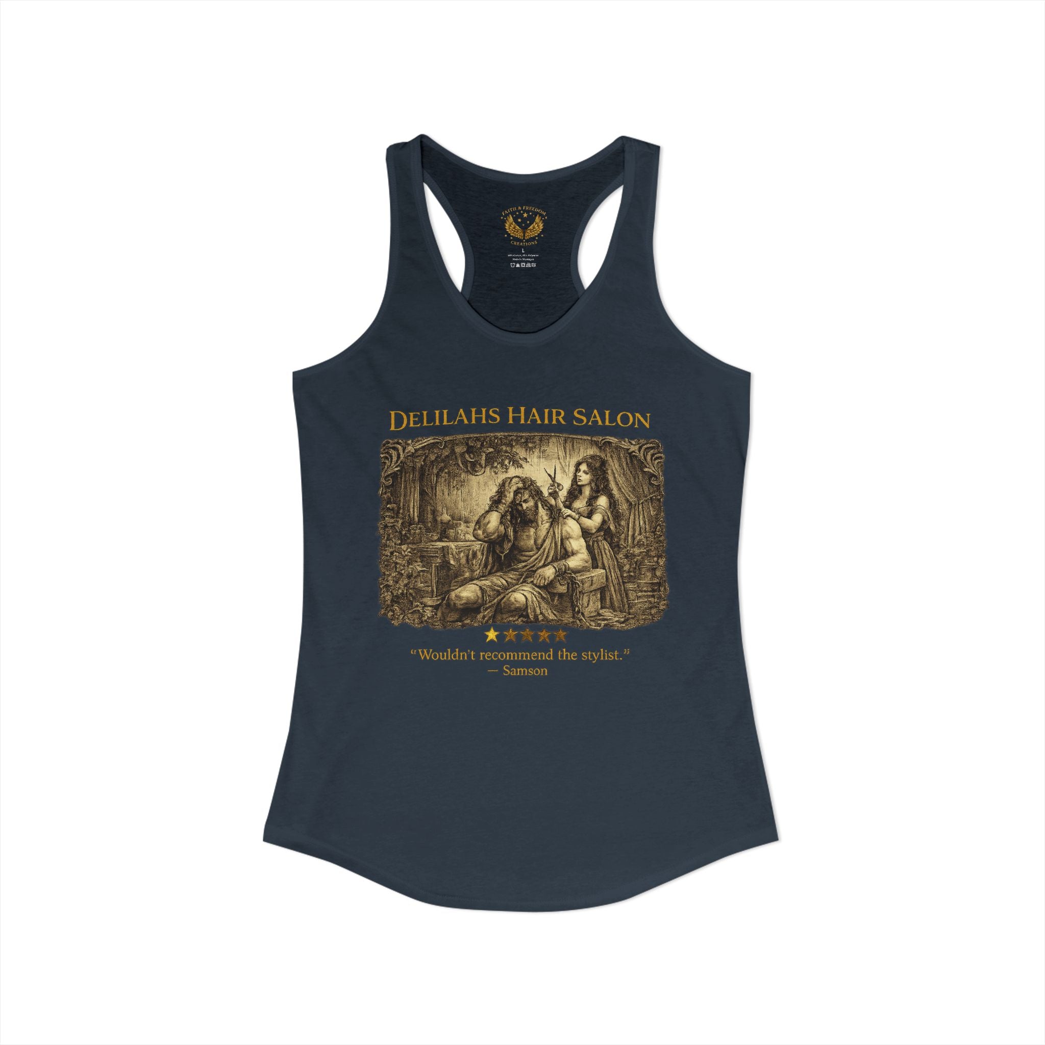 Delilah's Salon Women's Racerback Tank - Five-Star Faith Series
