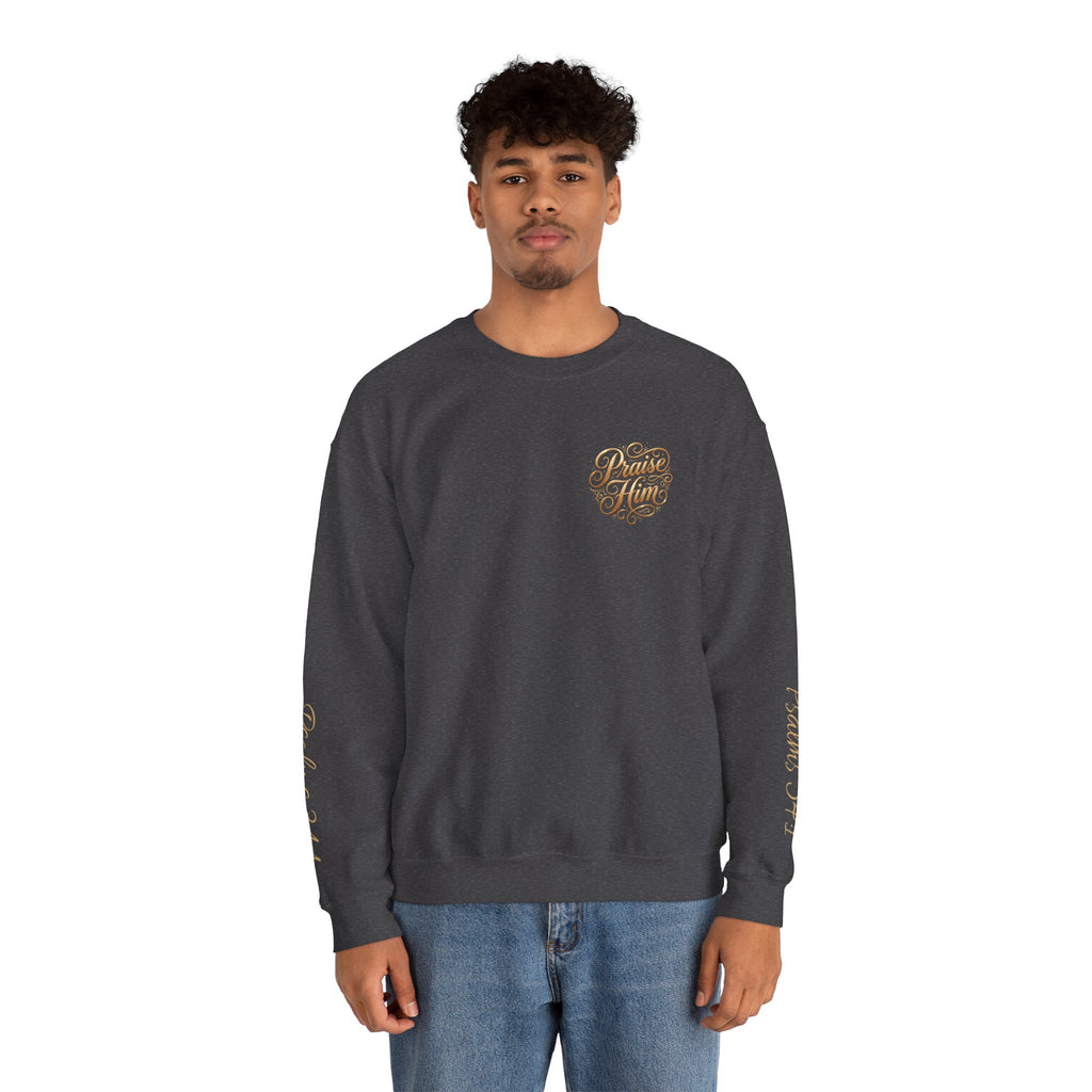 Praise Psalm 150 Sweatshirt | Christian Faith Crewneck Pullover | Inspirational Worship Apparel