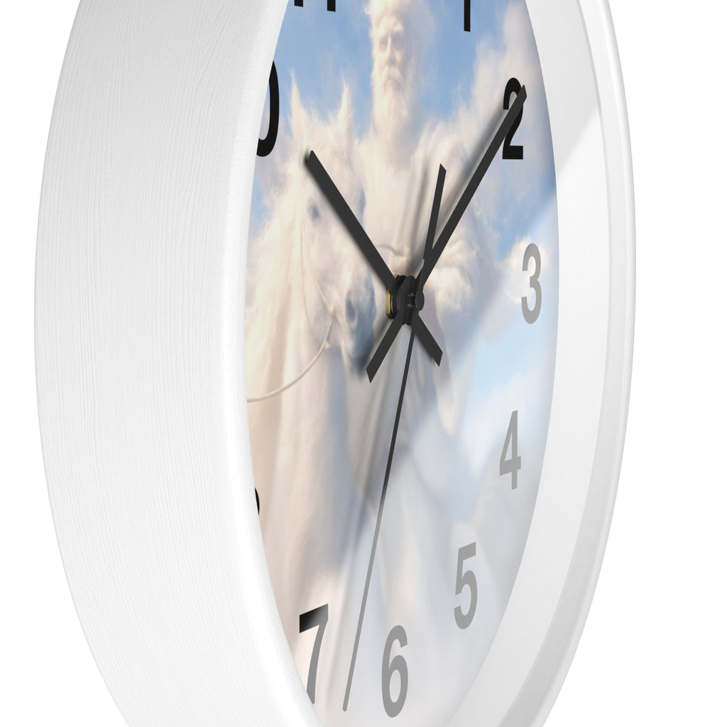 Jesus Riding on the Clouds Wall Clock | Christian Religious Clock | Inspirational Faith Home Decor