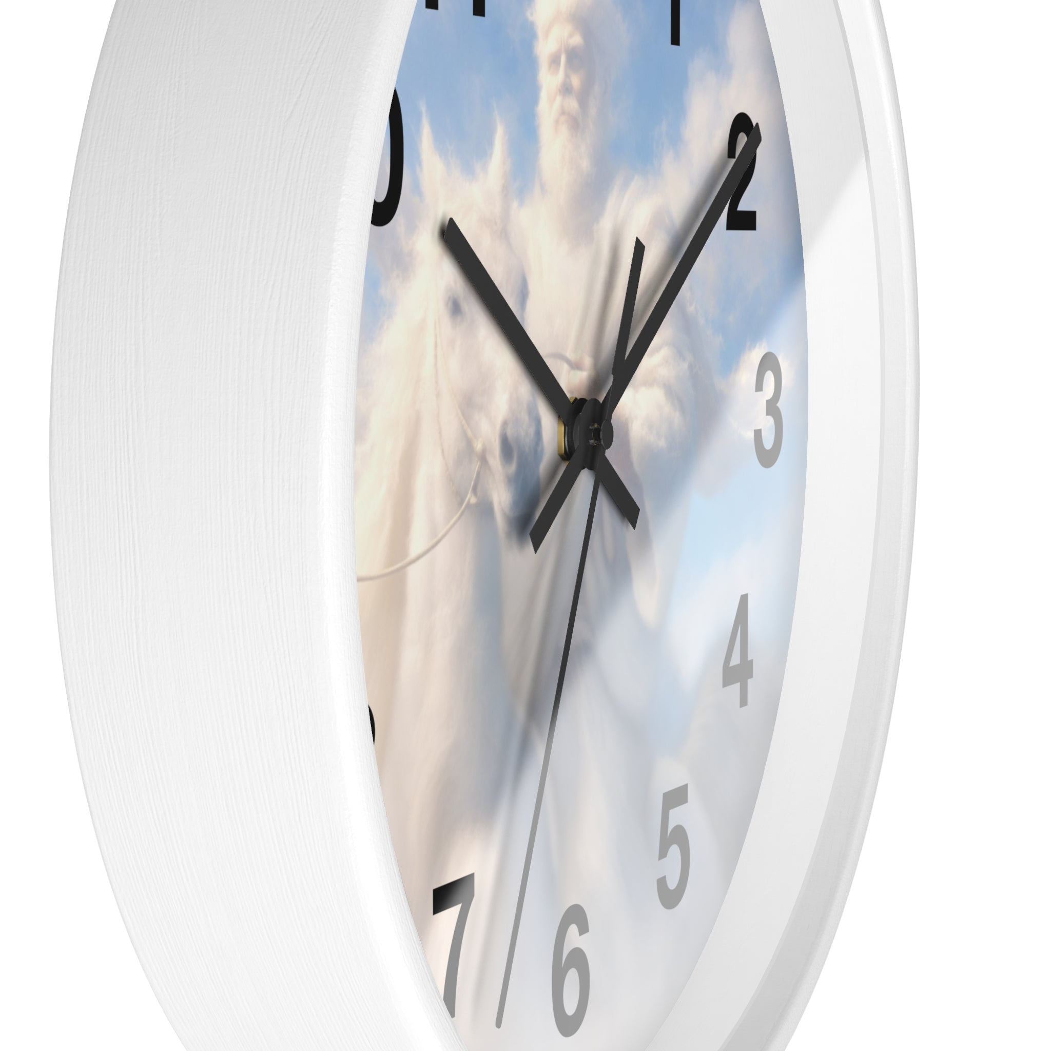 Jesus Riding on the Clouds Wall Clock | Christian Religious Clock | Inspirational Faith Home Decor