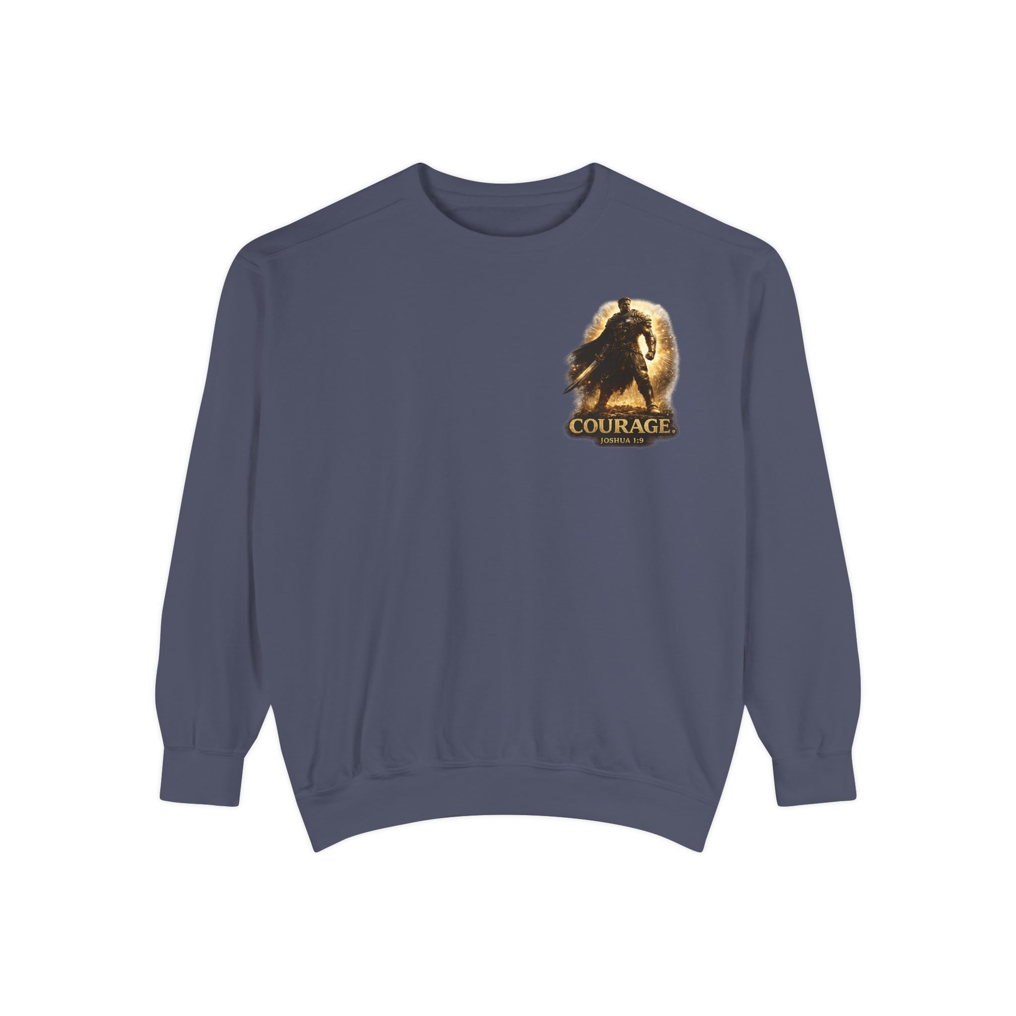 Joshua Courage Sweatshirt | Be Strong and Courageous Christian Crewneck | Inspirational Faith Apparel