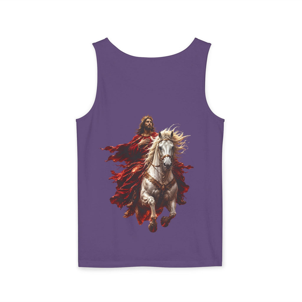 Jesus Second Coming Tank Top | Jesus on White Horse Christian Tank | Inspirational Faith Apparel