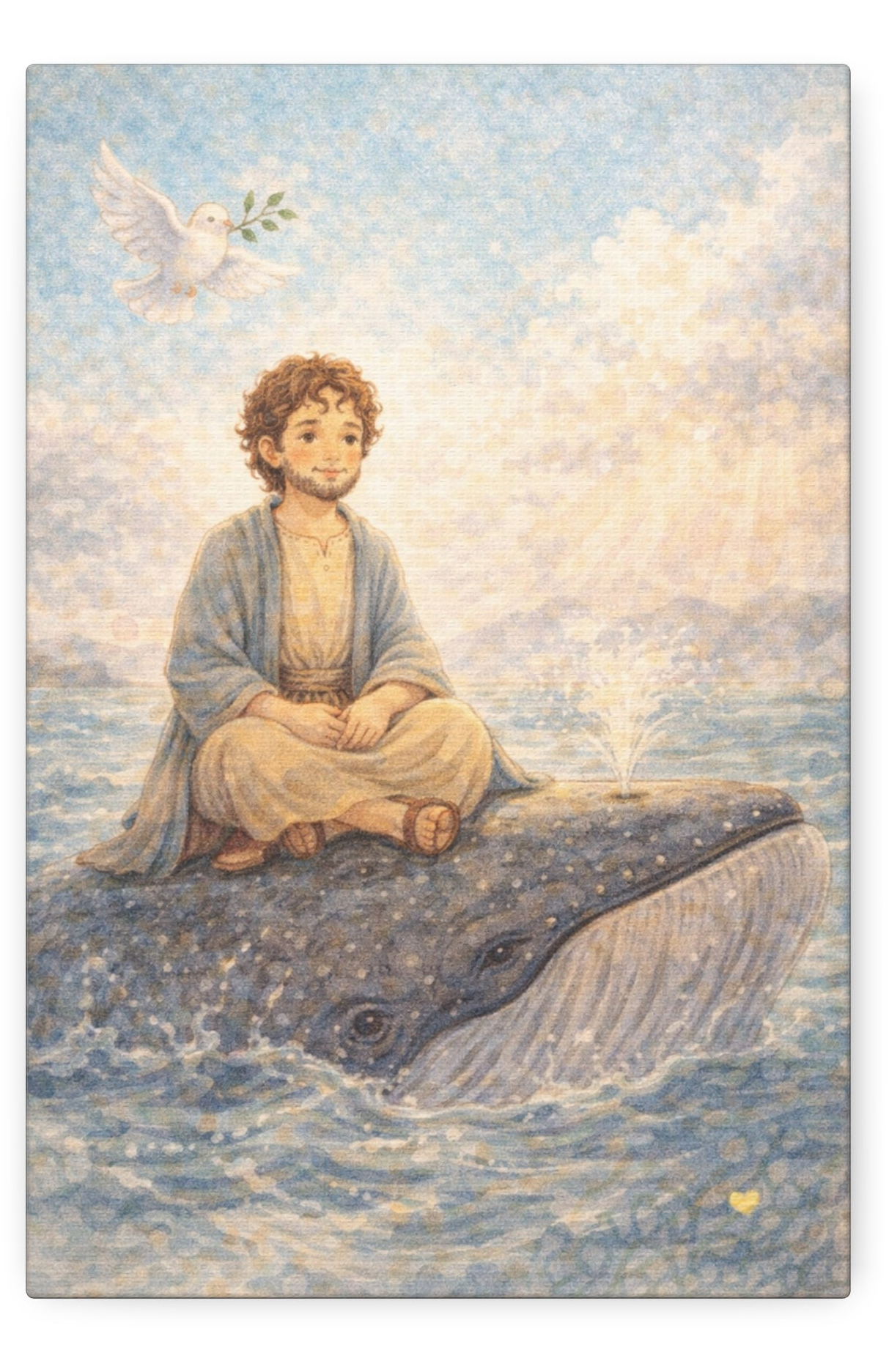 God Gives Second Chances Canvas — Jonah and the Great Fish (Jonah 2:9)