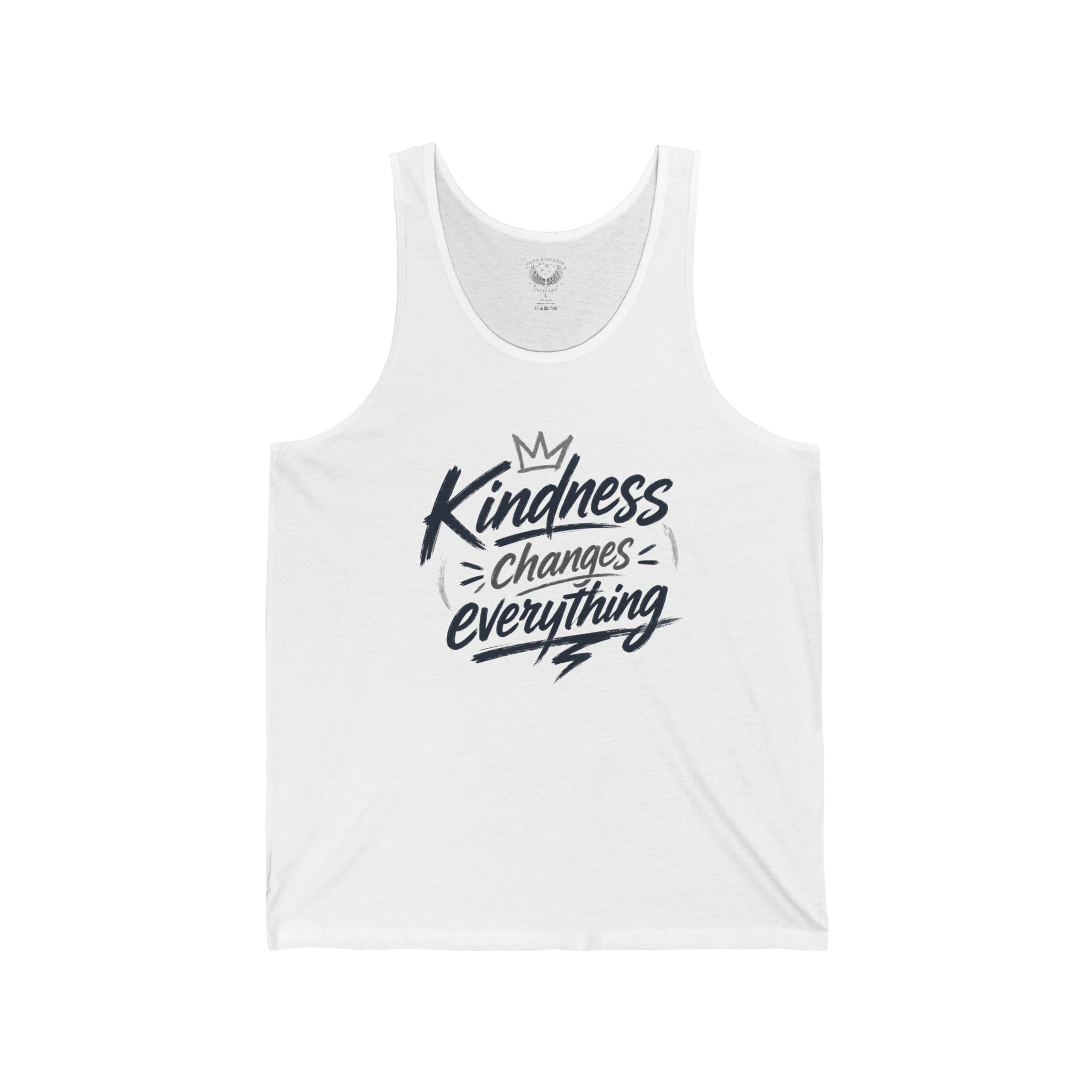Men’s Kindness Changes Everything Tank Top – Inspirational Graphic Jersey Tank