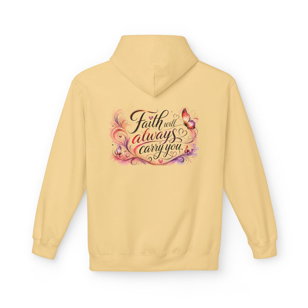 Faith Will Always Carry You Hoodie | Butterfly Christian Inspirational Pullover