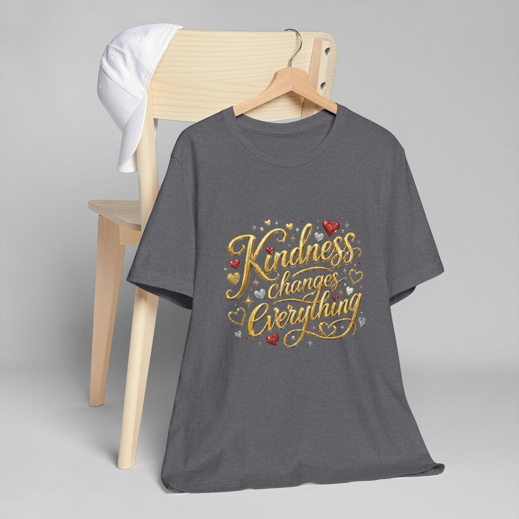 Kindness Changes Everything T-Shirt | Inspirational Script Graphic Tee | Soft Everyday Kindness Shirt