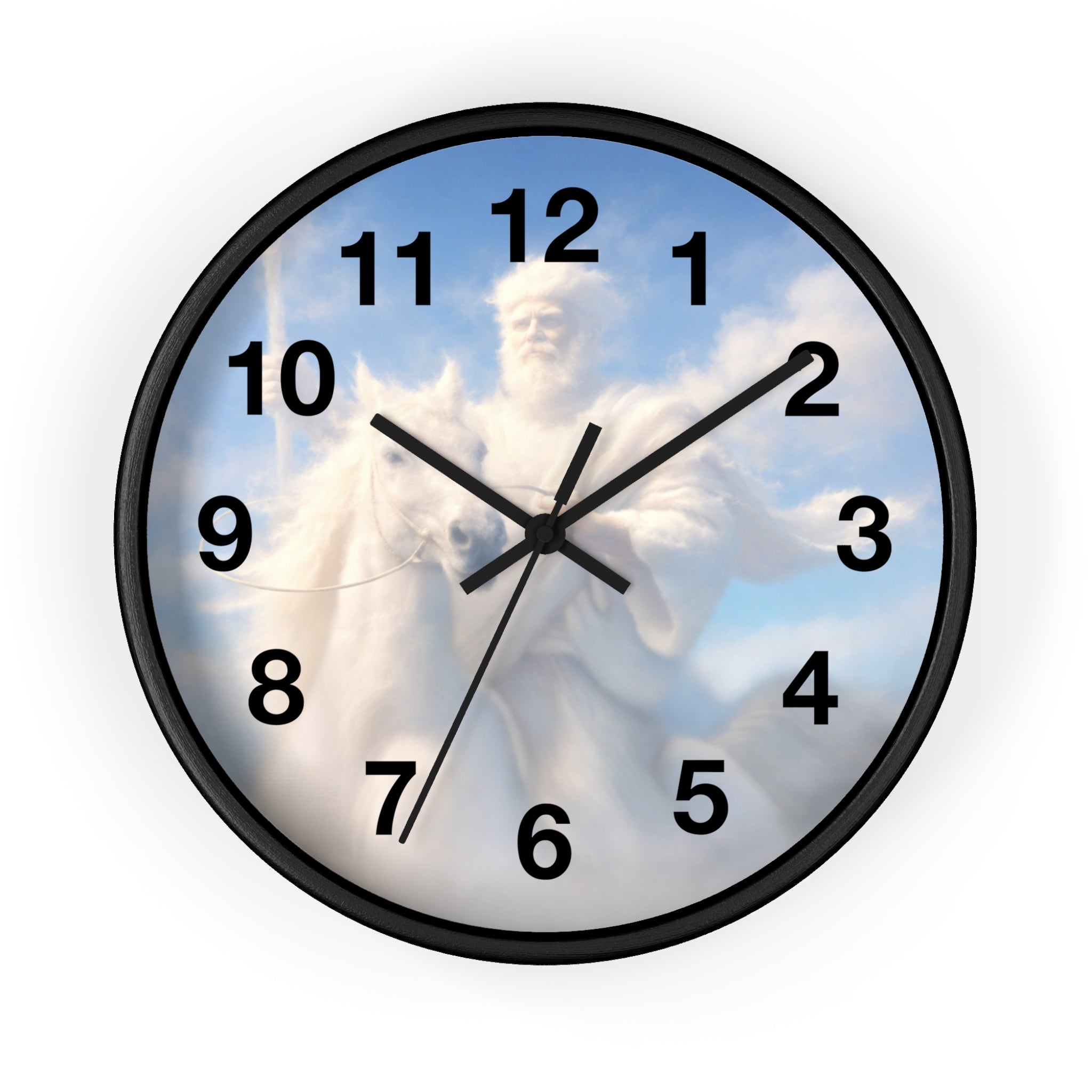 Jesus Riding on the Clouds Wall Clock | Christian Religious Clock | Inspirational Faith Home Decor
