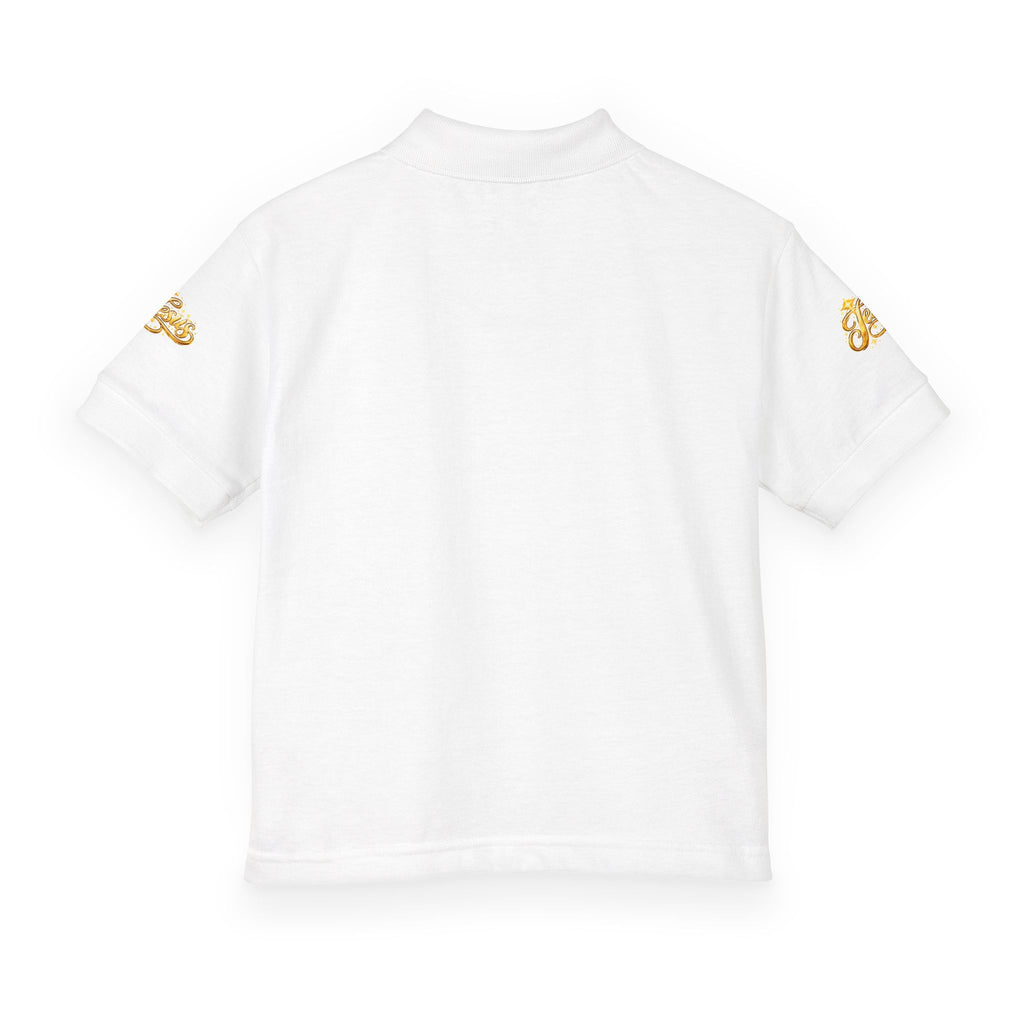 Kids Jesus Gold Nugget Polo – Youth Christian Faith Shirt | Church & Dress Casual Polo