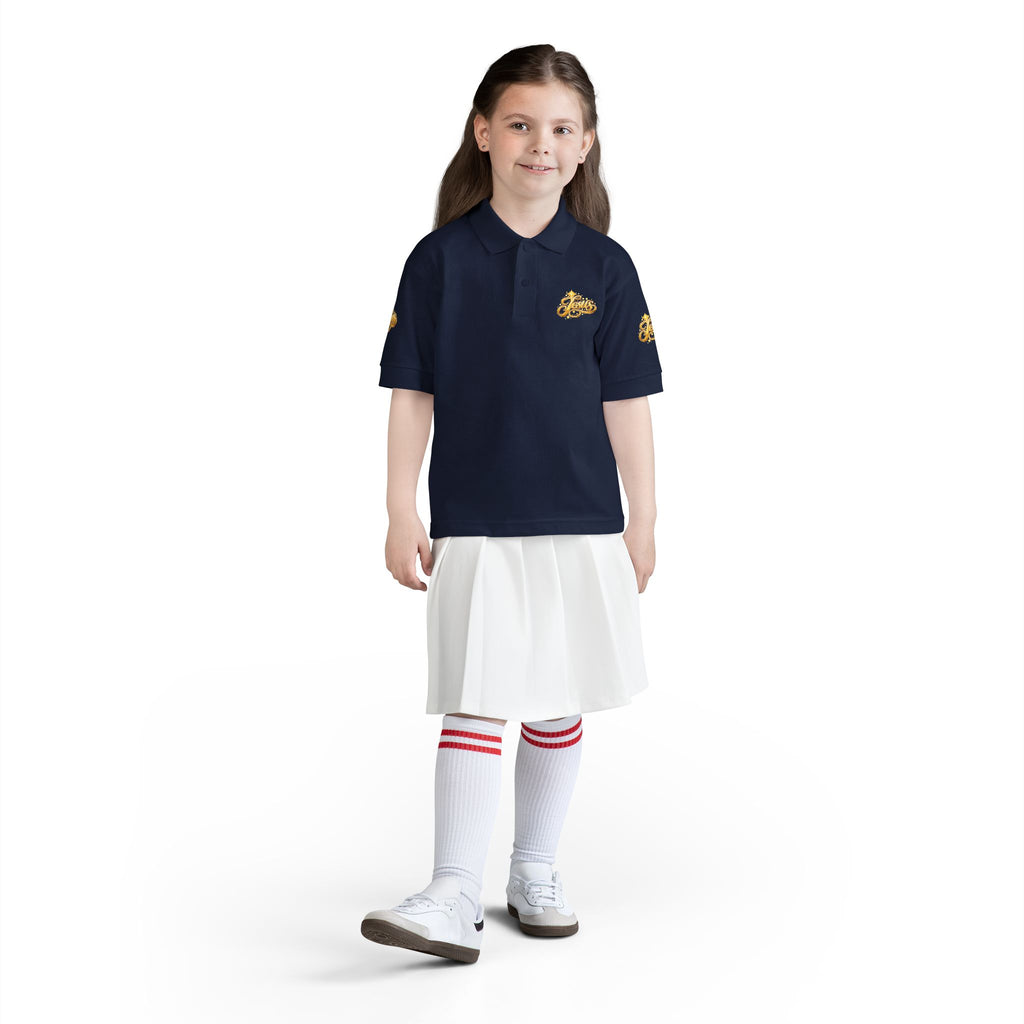 Kids Jesus Gold Nugget Polo – Youth Christian Faith Shirt | Church & Dress Casual Polo