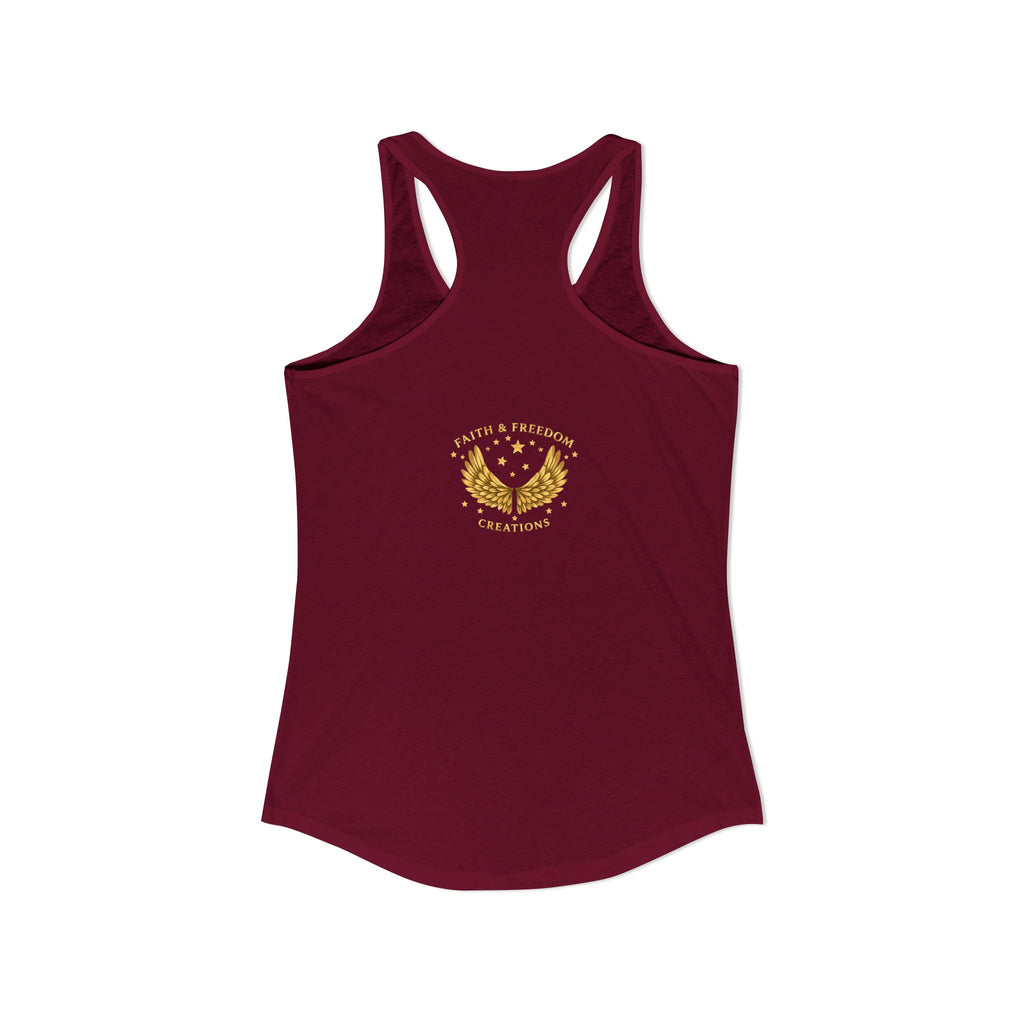 Delilah’s Salon – Women’s Racerback Tank | Vintage Review Graphic – Five-Star Faith Series