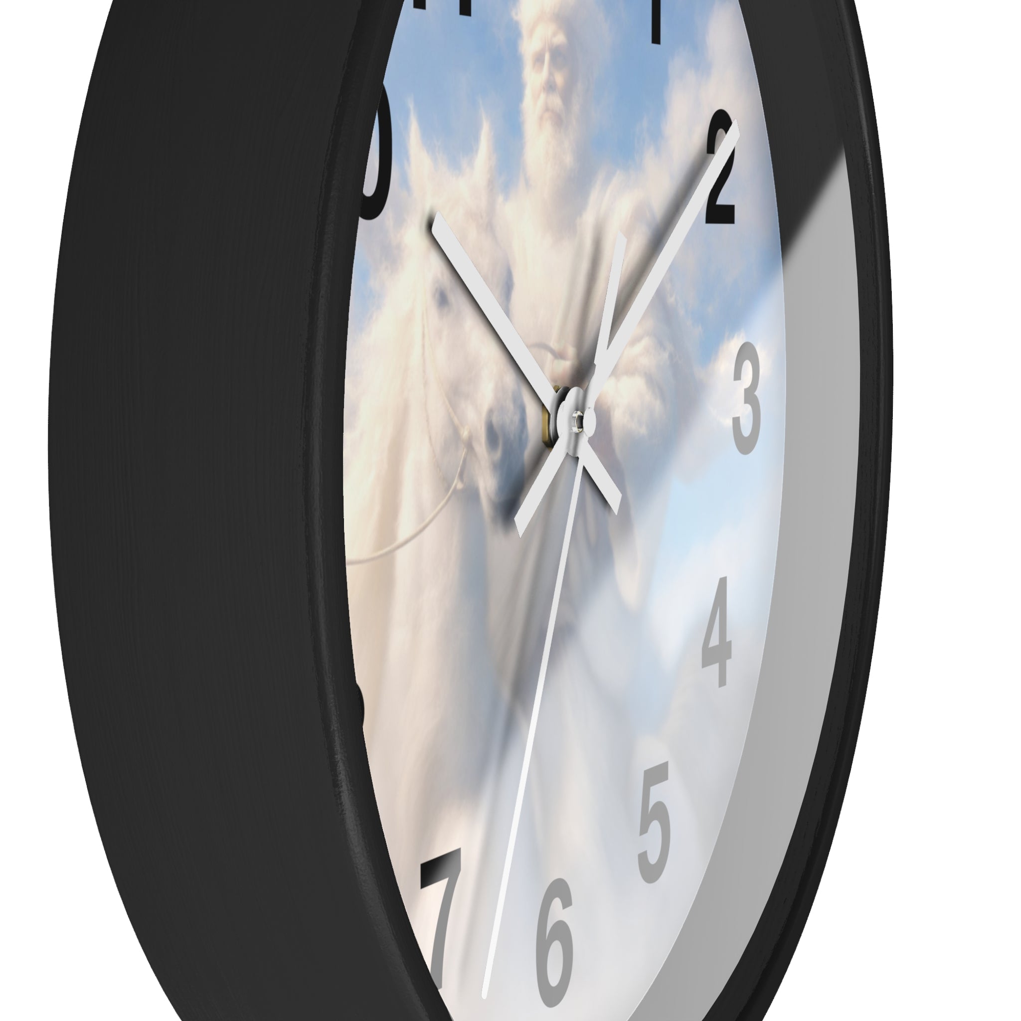 Jesus Riding on the Clouds Wall Clock | Christian Religious Clock | Inspirational Faith Home Decor
