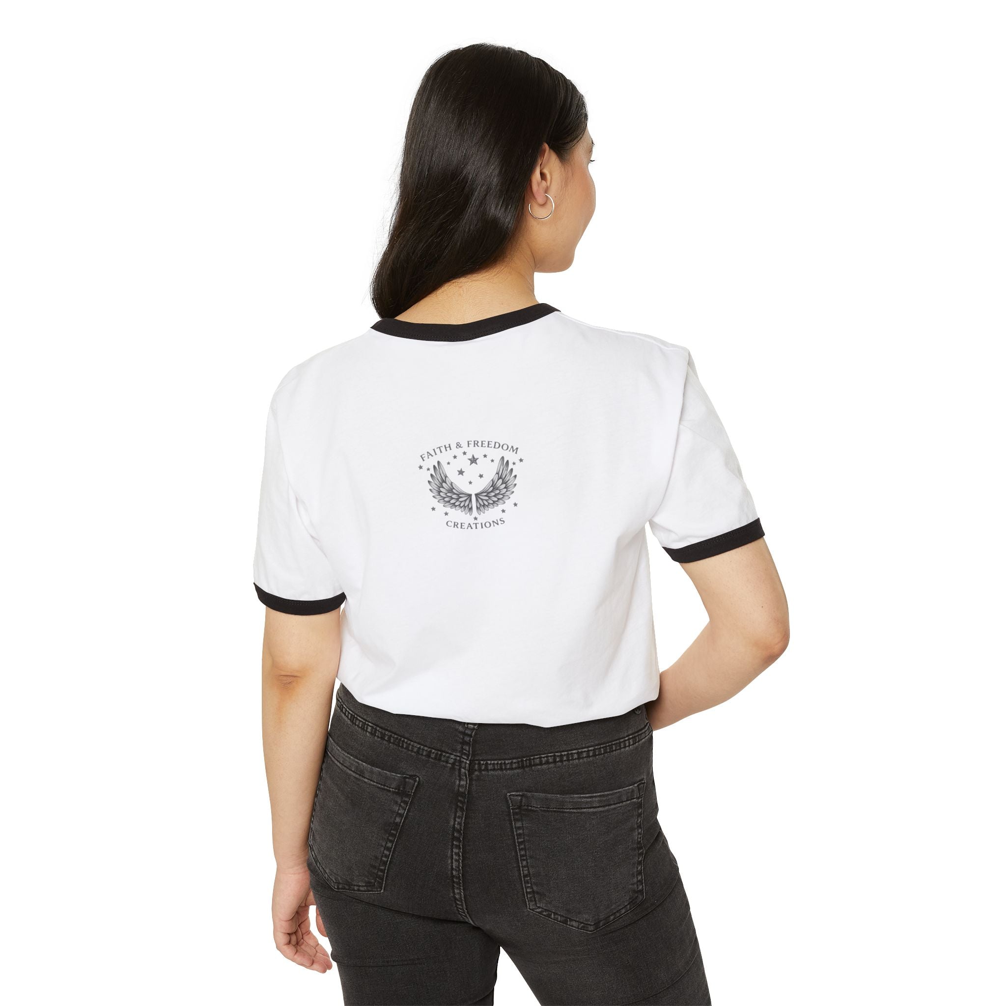 Abraham – Ringer Tee | “I Trusted the Promise” Vintage Graphic – Five-Star Faith Series