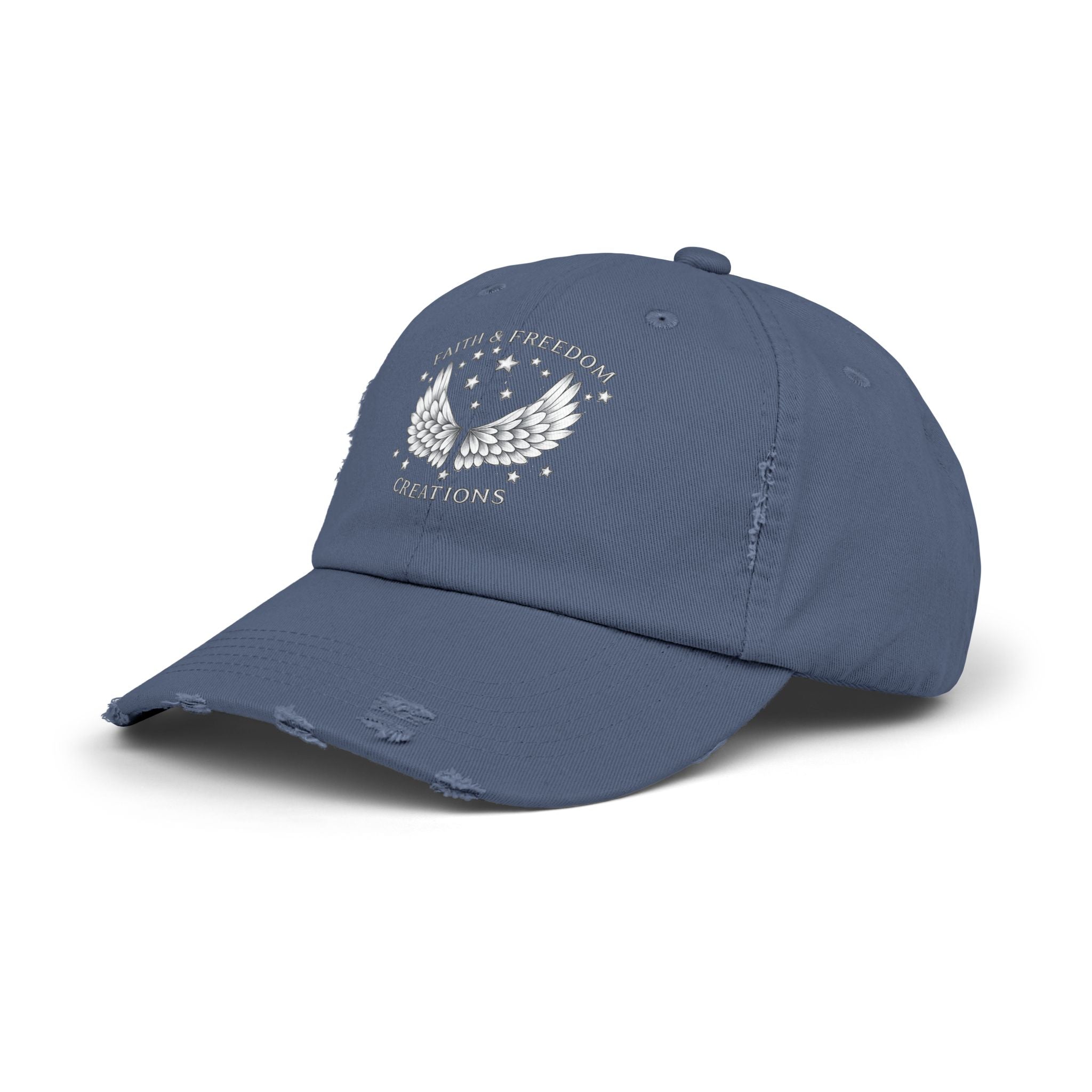 Faith & Freedom – Distressed Cap | Silver Wings Vintage Hat