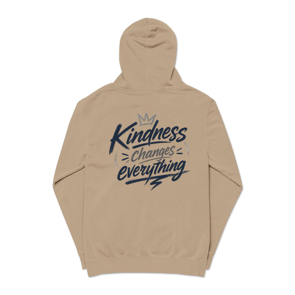 Kindness Changes Everything Hoodie – Heart Graphic Pigment-Dyed Sweatshirt