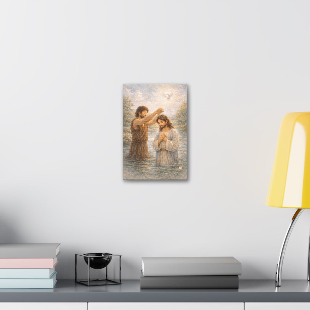 Jesus Is God’s Beloved Son Canvas — Baptism of Jesus (Matthew 3:17)