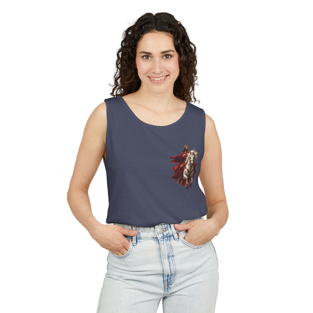 Jesus Second Coming Tank Top | Jesus on White Horse Christian Tank | Inspirational Faith Apparel