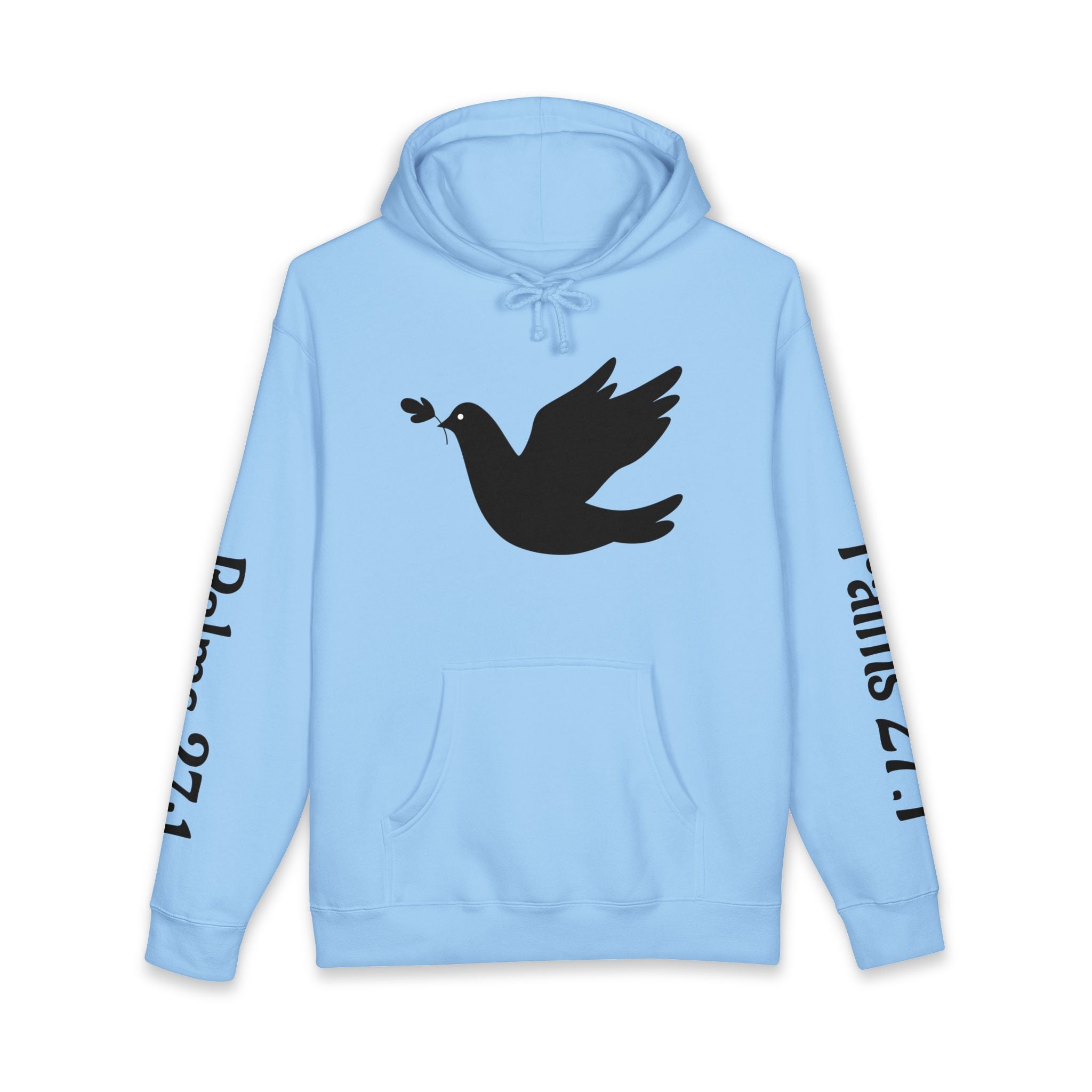 Psalm 27:1 Dove Hoodie – “The Lord is My Light & Salvation” Christian Sweatshirt | Faith Scripture Hoodie