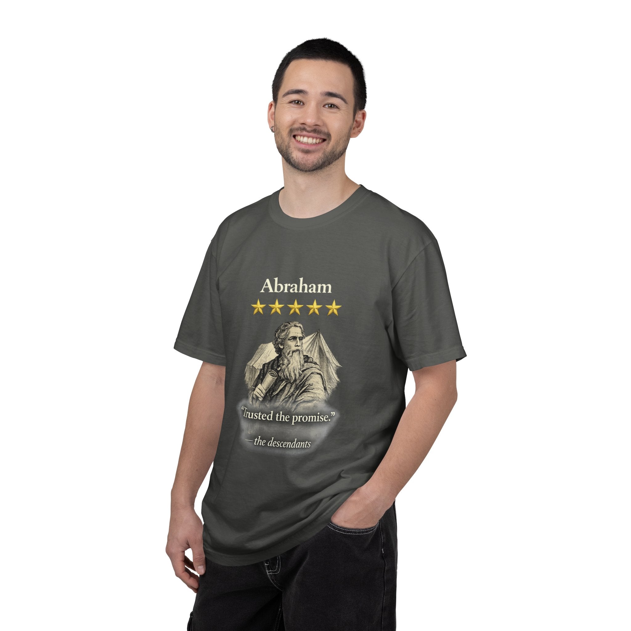 Abraham – Vintage T-Shirt | “I Trusted the Promise” Graphic – Five-Star Faith Series